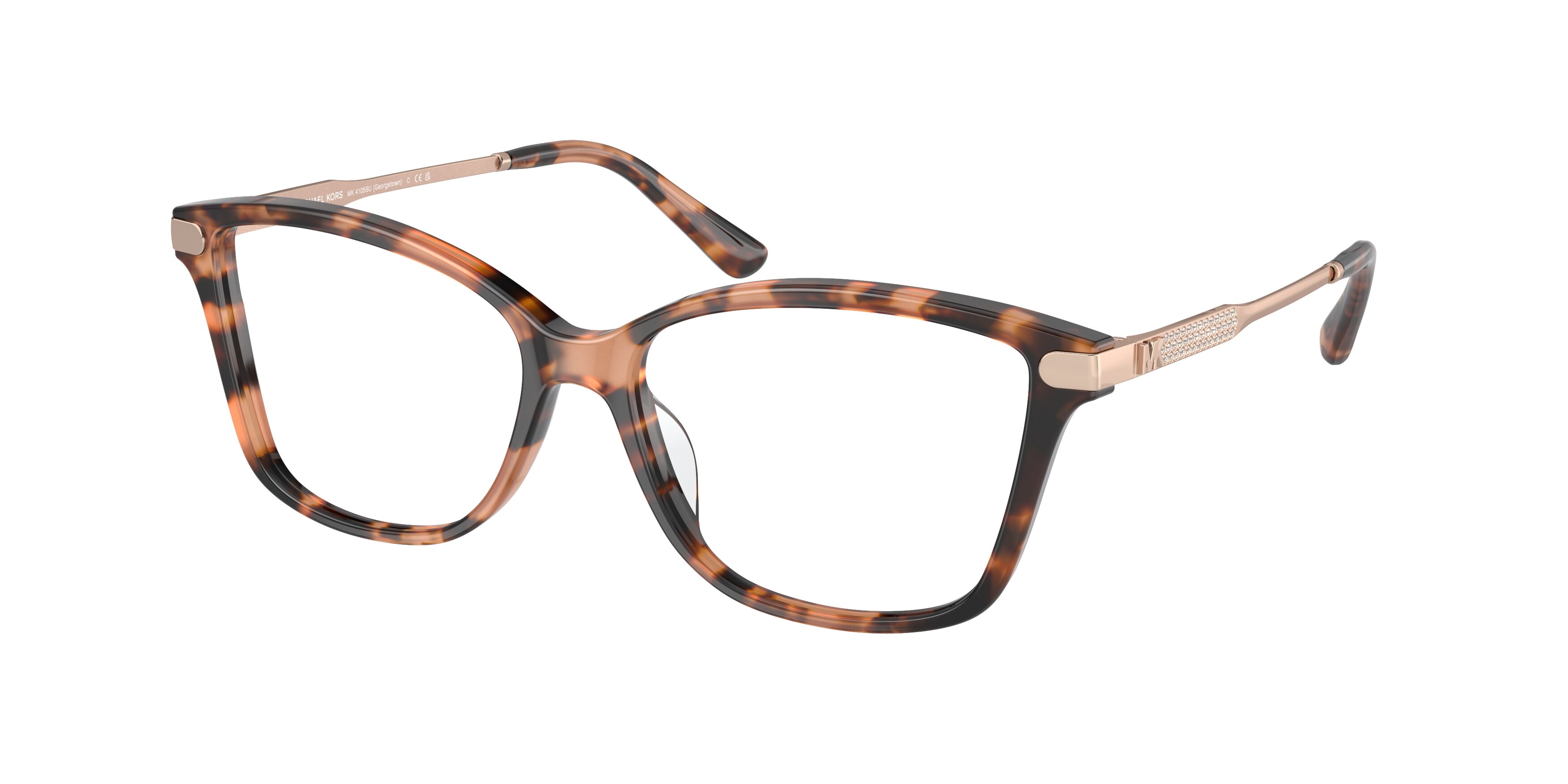 Michael Kors MK4105BU GEORGETOWN Pink Tortoise Size XL 132$
