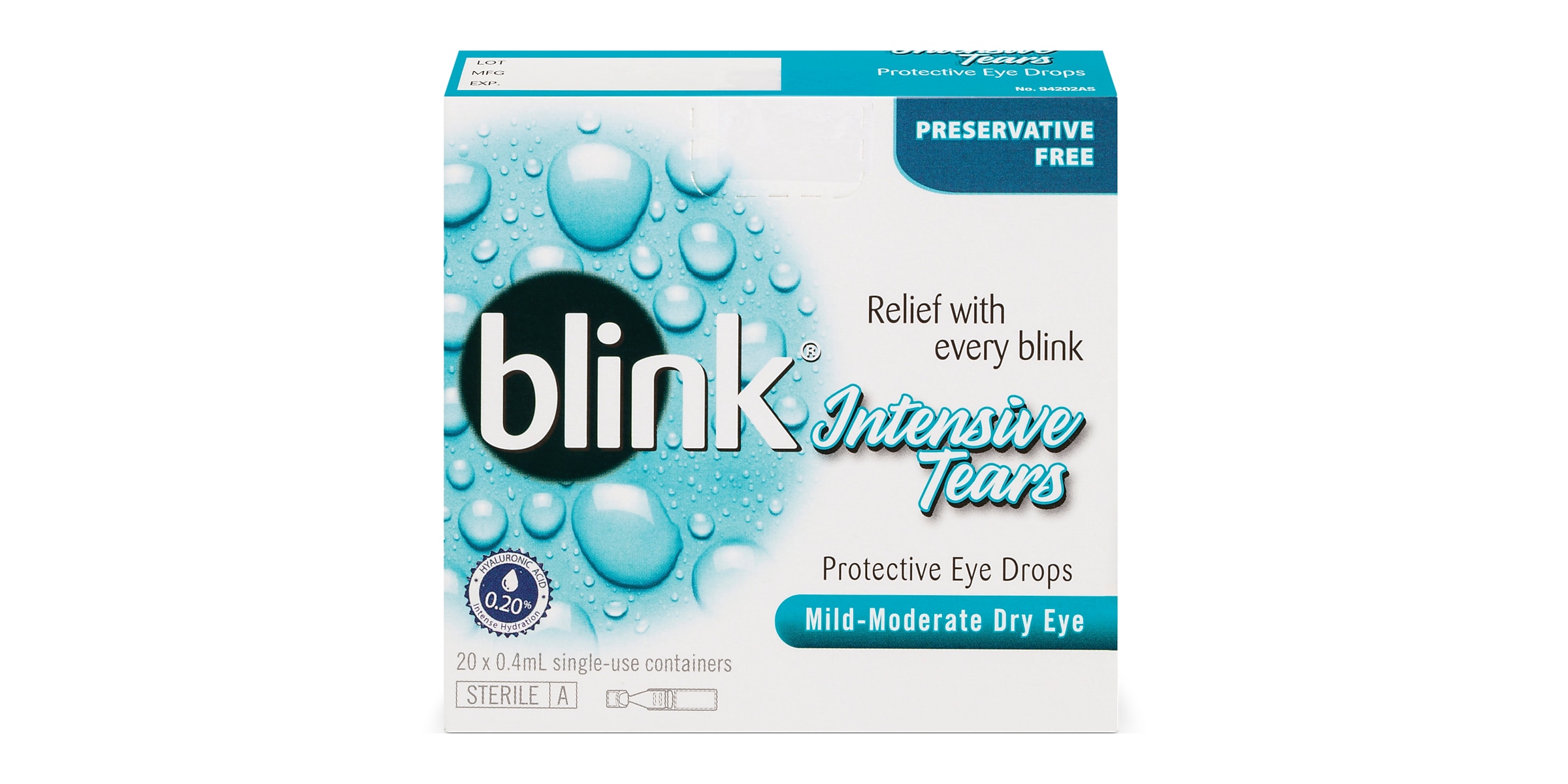 Blink® Intensive Tears Vials 20x0.4 ml