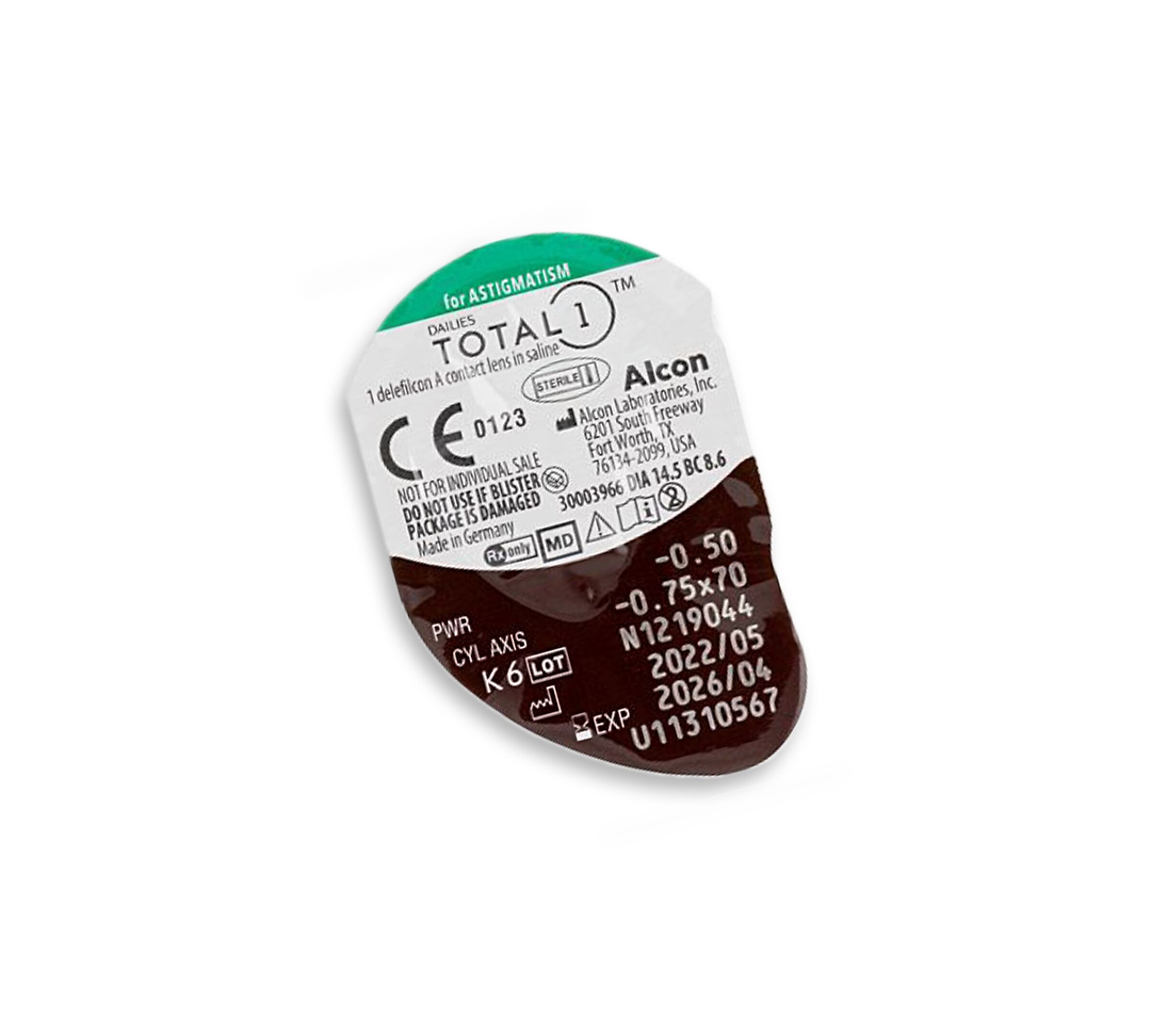 Alcon Contacts DAILIES TOTAL1® for Astigmatism 90