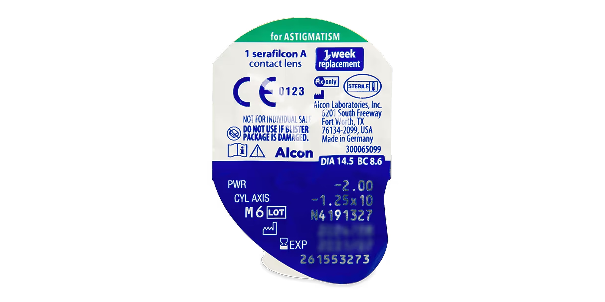 Alcon Contacts PRECISION7® FOR ASTIGMATISM 27