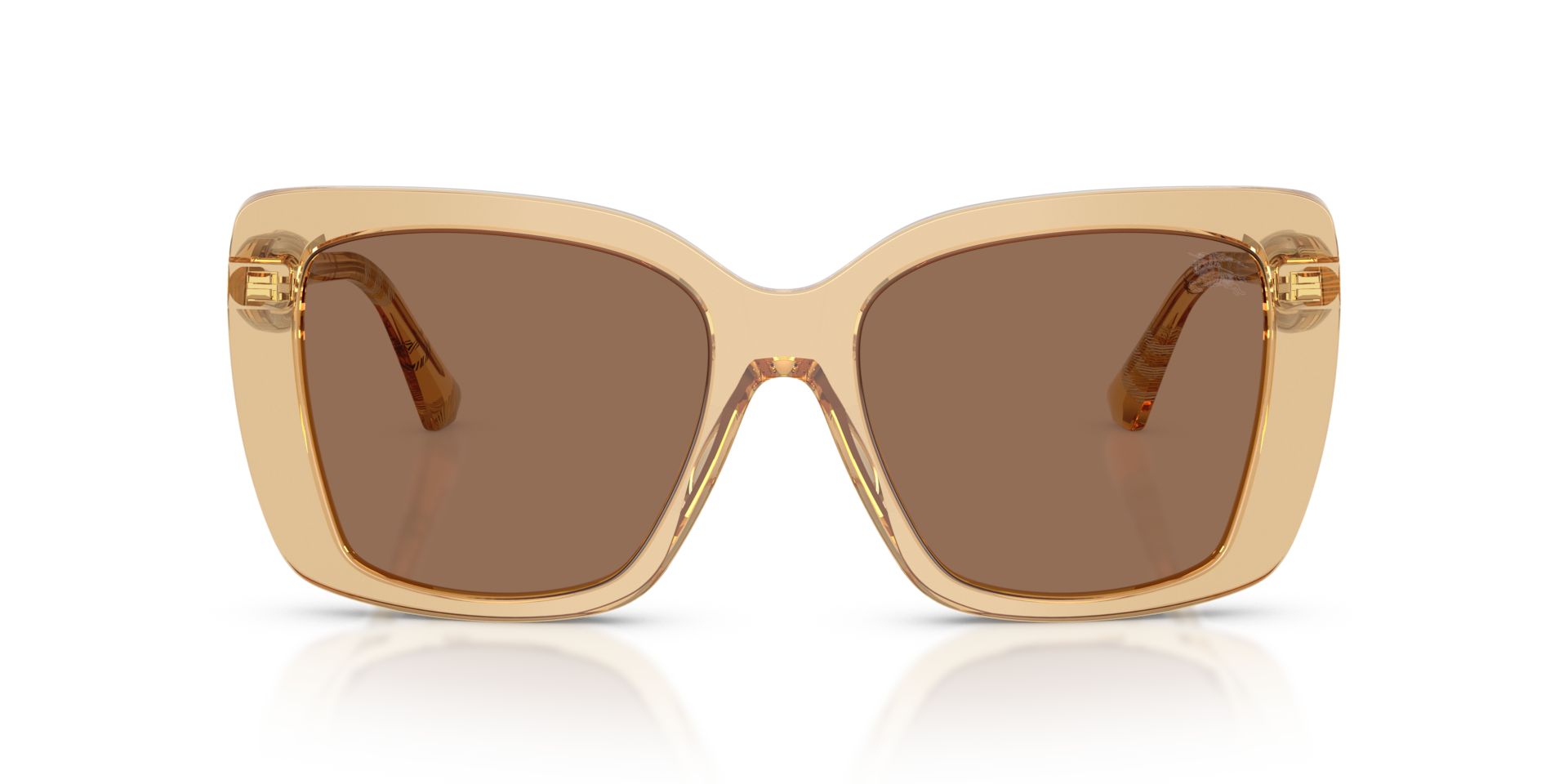 BURBERRY Woman Sunglasses BE4456 - Frame color: Beige, Lens color: Dark Brown