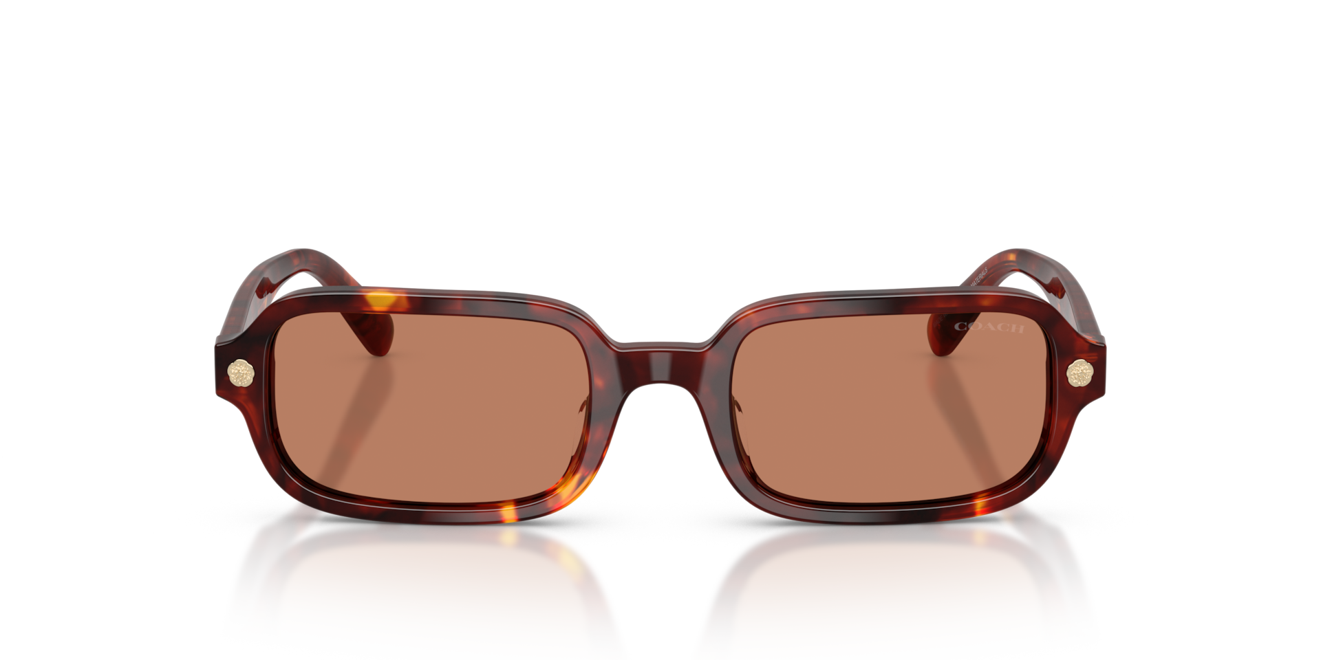 COACH Woman Sunglasses CFU11  -  Frame color: Walnut Tortoise, Lens color: Light Brown Solid