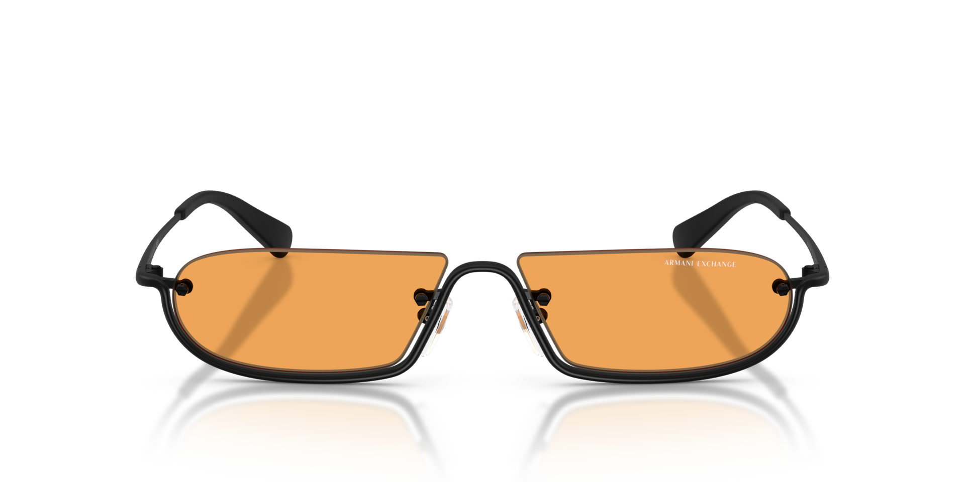 ARMANI EXCHANGE Man Sunglasses AX2058S - Frame color: Matte Black, Lens color: Orange