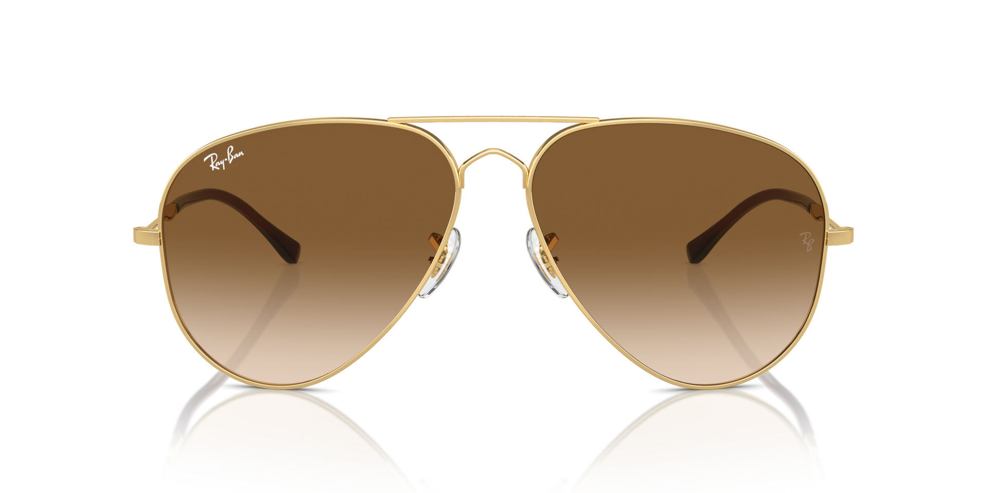 RAY-BAN Unisex Sunglasses Old Aviator - Frame color: Arista Gold, Lens color: Clear & Brown