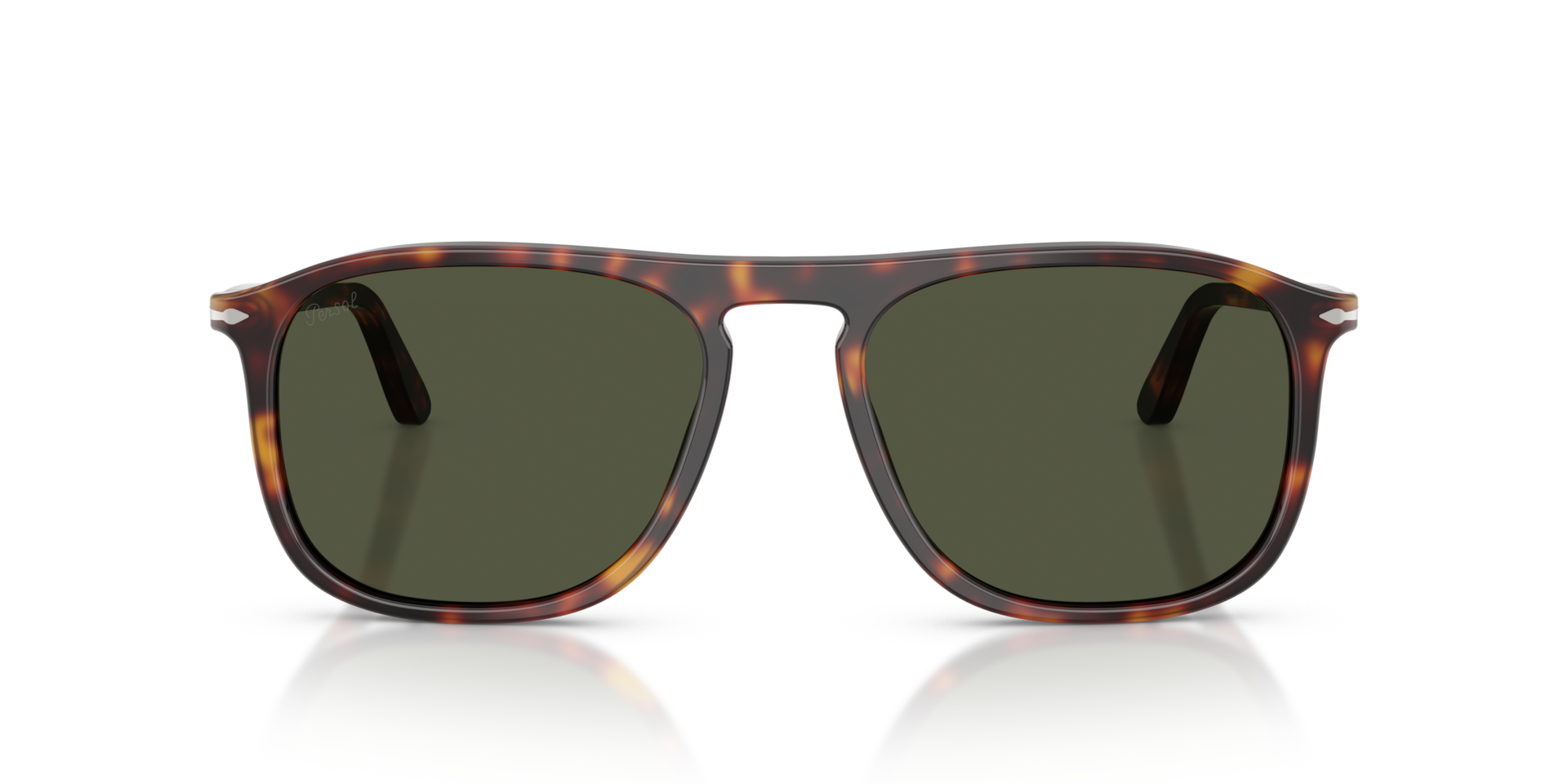 PERSOL Unisex Sunglasses PO3392S  -  Frame color: Havana, Lens color: Green