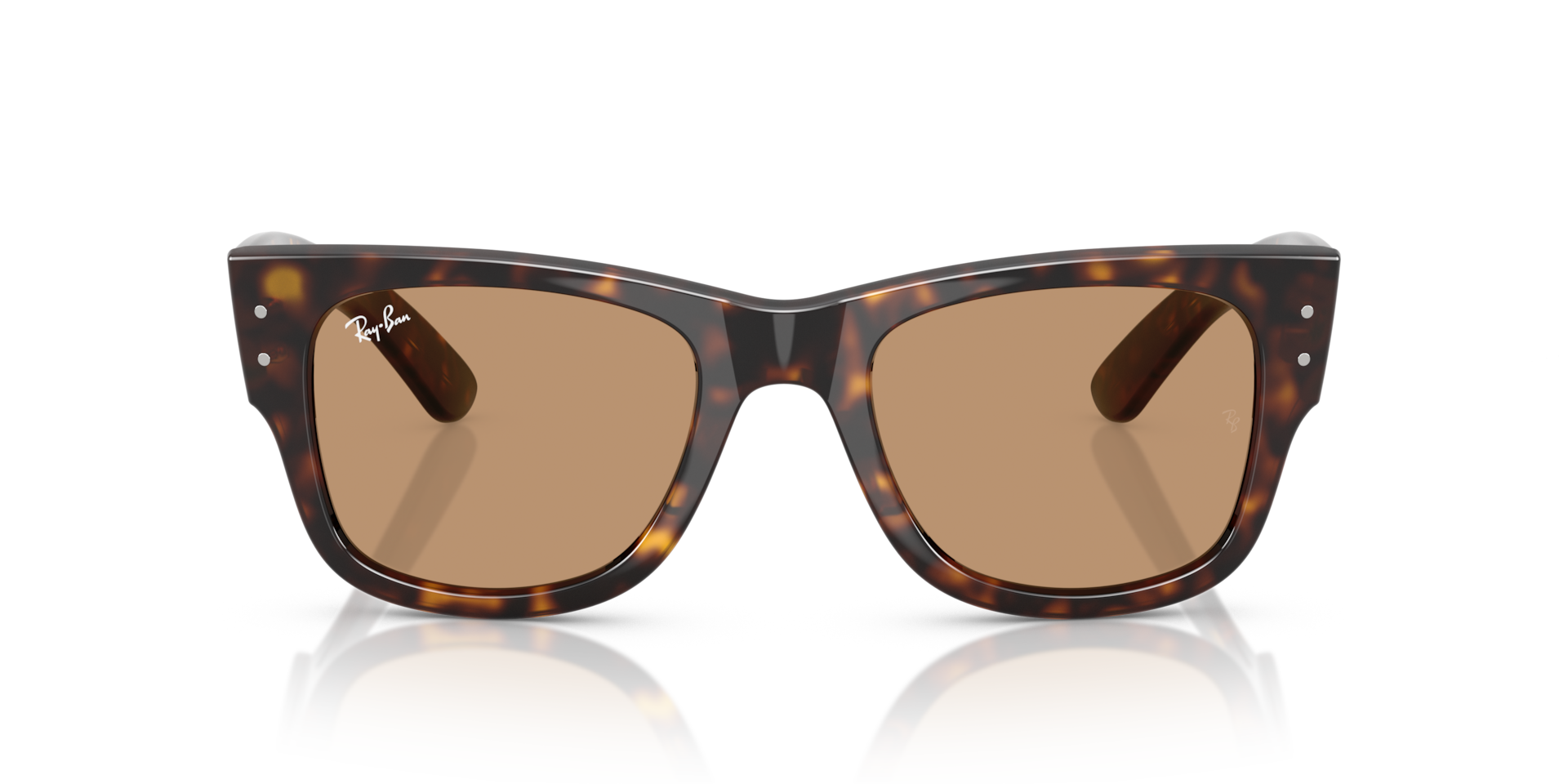 RAY-BAN Unisex Sunglasses Mega Wayfarer Summer Capsule - Frame color: Havana, Lens color: Brown