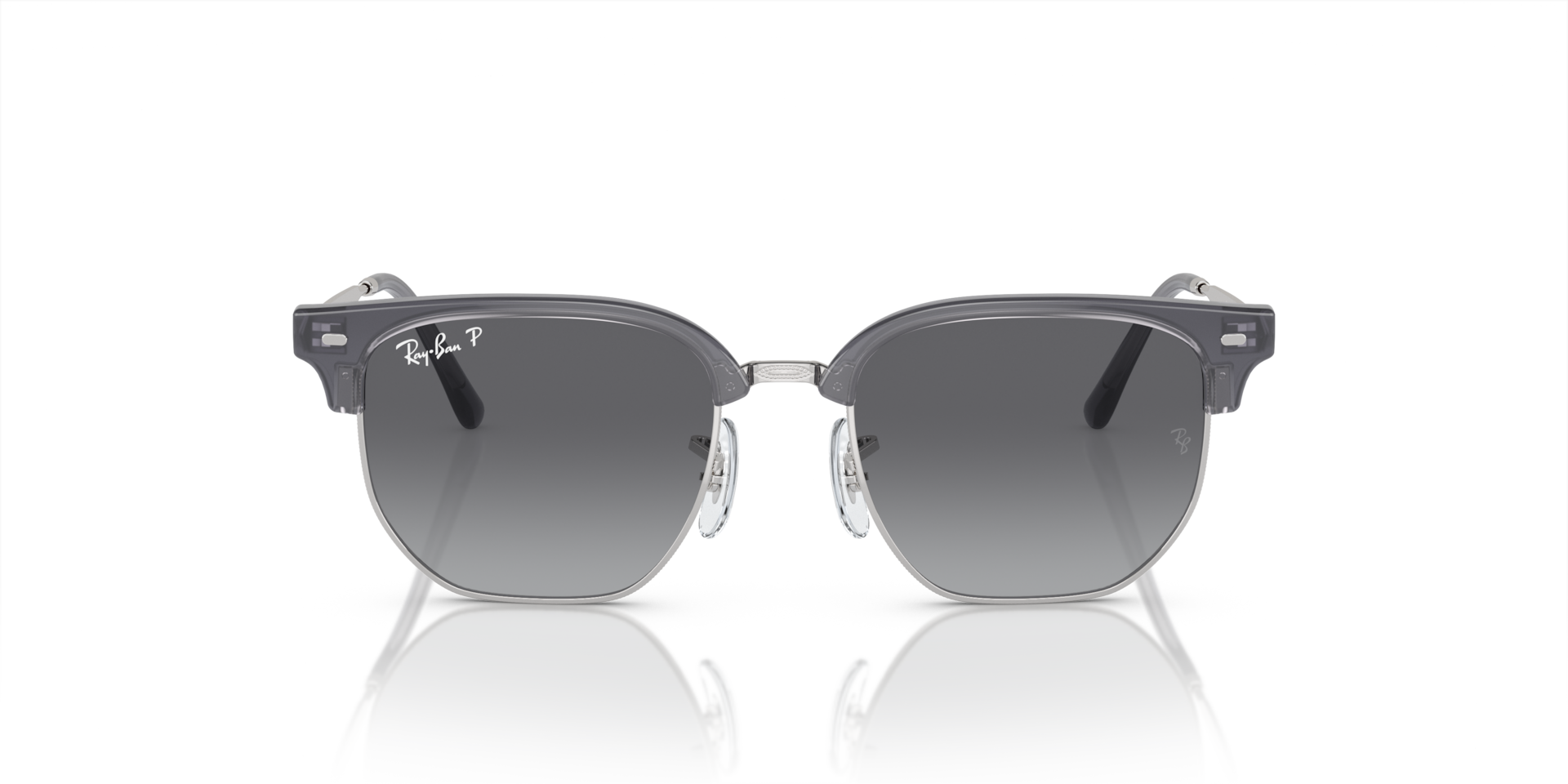 Ray-Ban RB9116S NEW CLUBMASTER KIDS Opal Blue On Silver, Size: XL