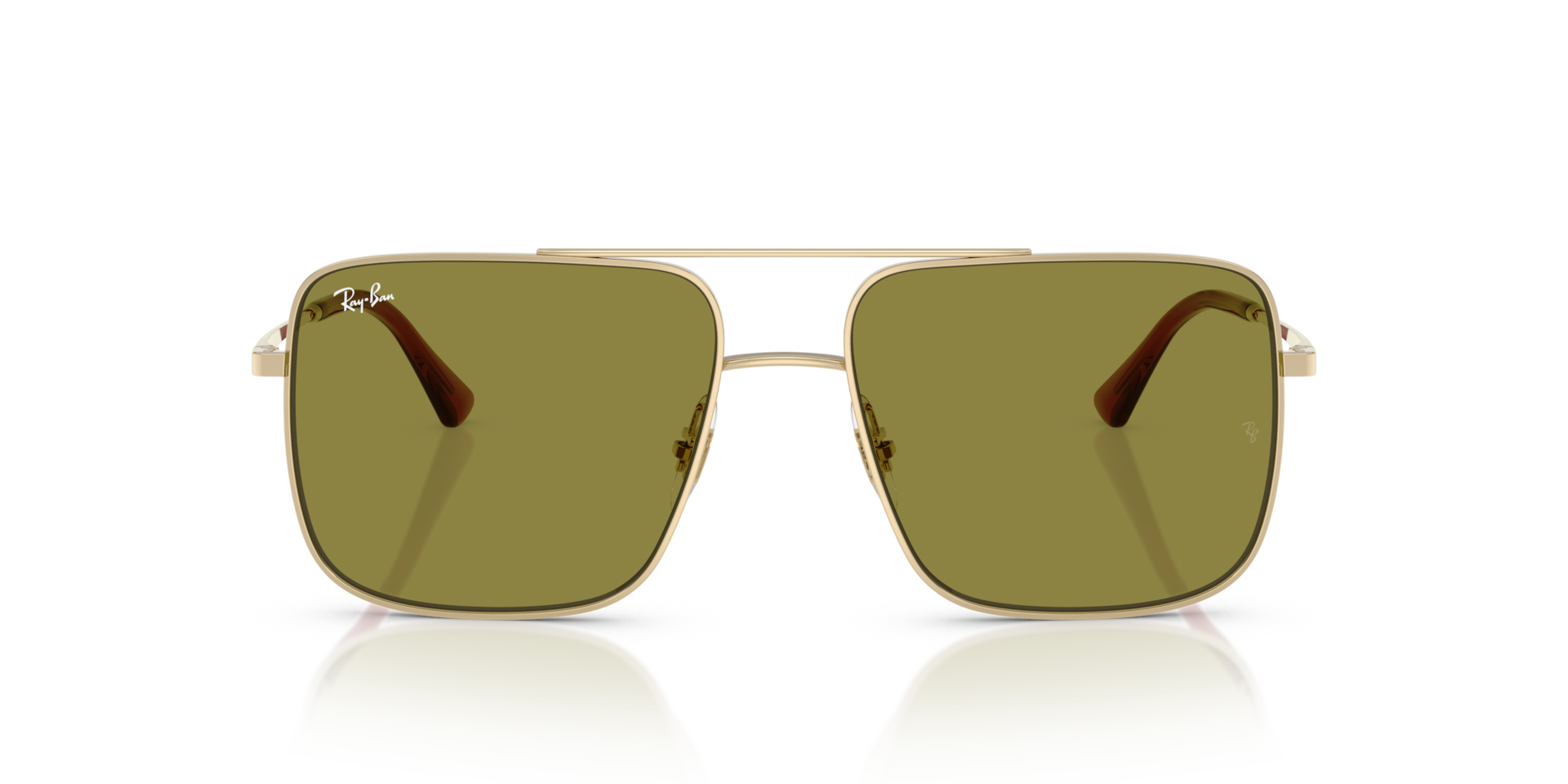 RAY-BAN Unisex Sunglasses Ari Bio-Based  -  Frame color: Pale Gold, Lens color: Green
