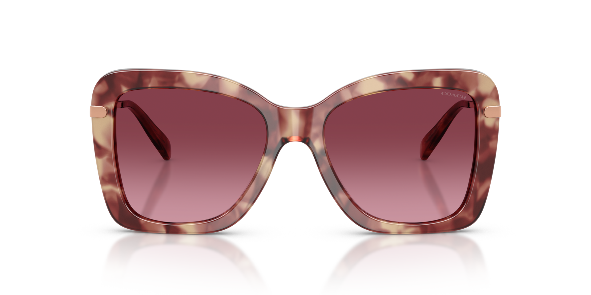 COACH Woman Sunglasses CFU03  -  Frame color: Purple Tortoise, Lens color: Burgundy Gradient