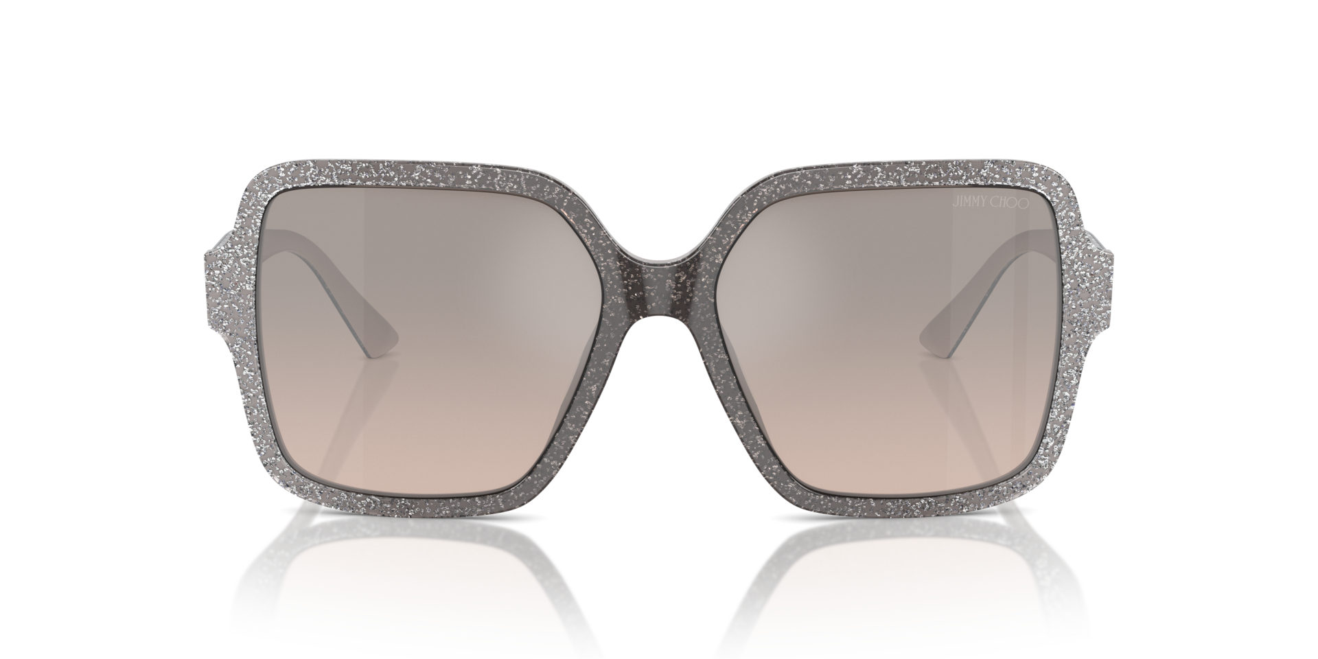 JIMMY CHOO Woman Sunglasses JC5005 - Frame color: Sand Gradient Glitter, Lens color: Brown Gradient Grey Mirror Silver