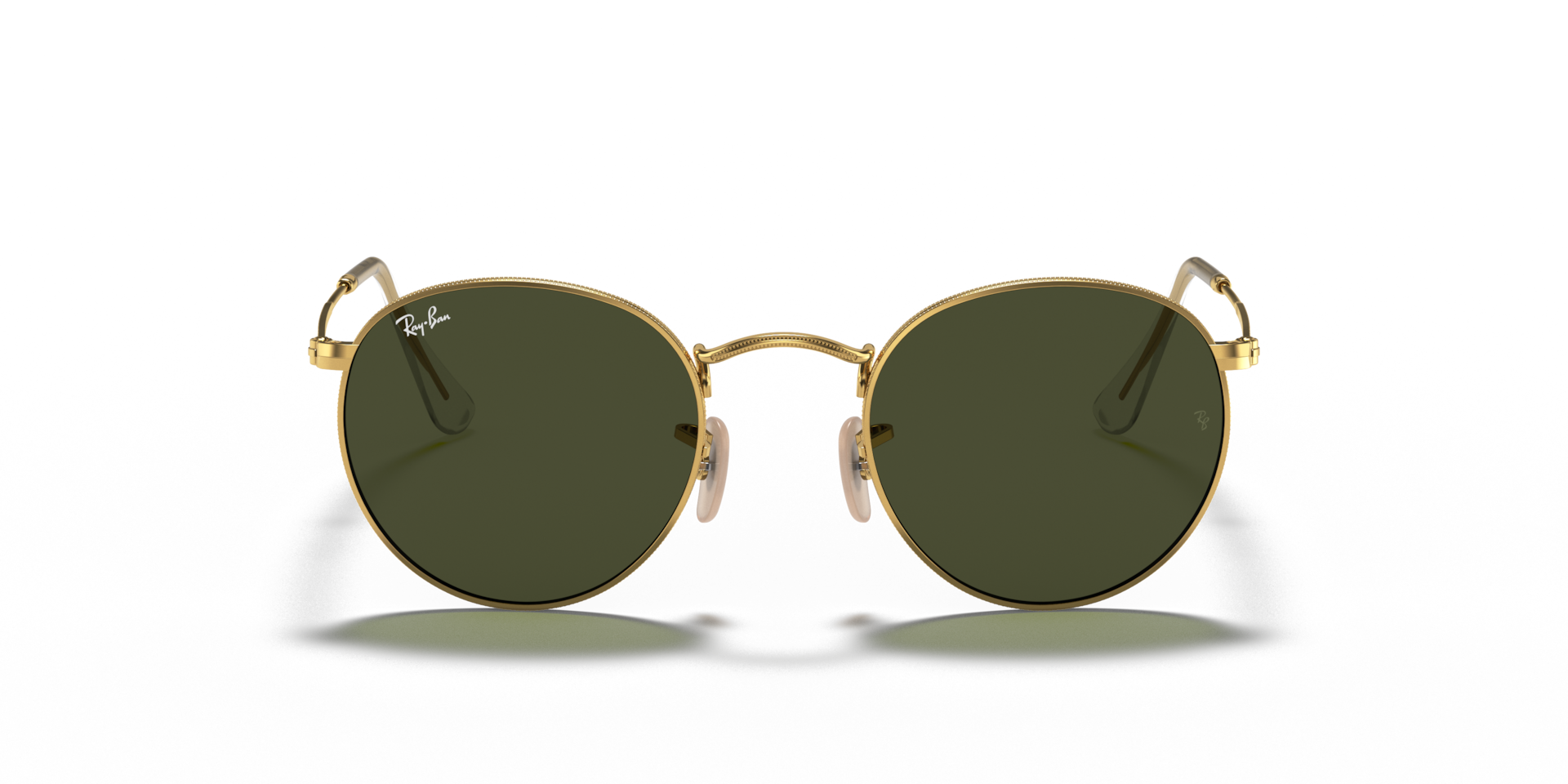 RAY-BAN Man Sunglasses Round Metal - Frame color: Arista Gold, Lens color: G-15 Green