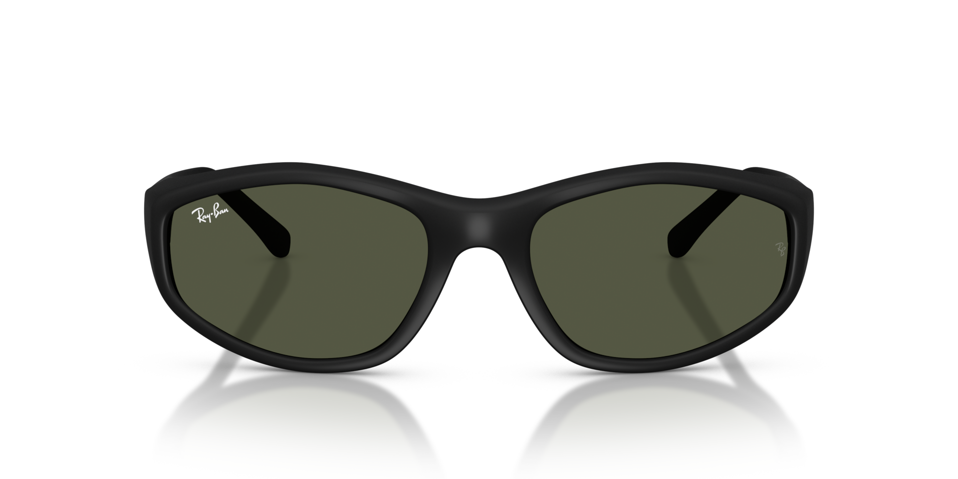 RAY-BAN Unisex Sunglasses RB2228  -  Frame color: Rubber Black, Lens color: Dark Green