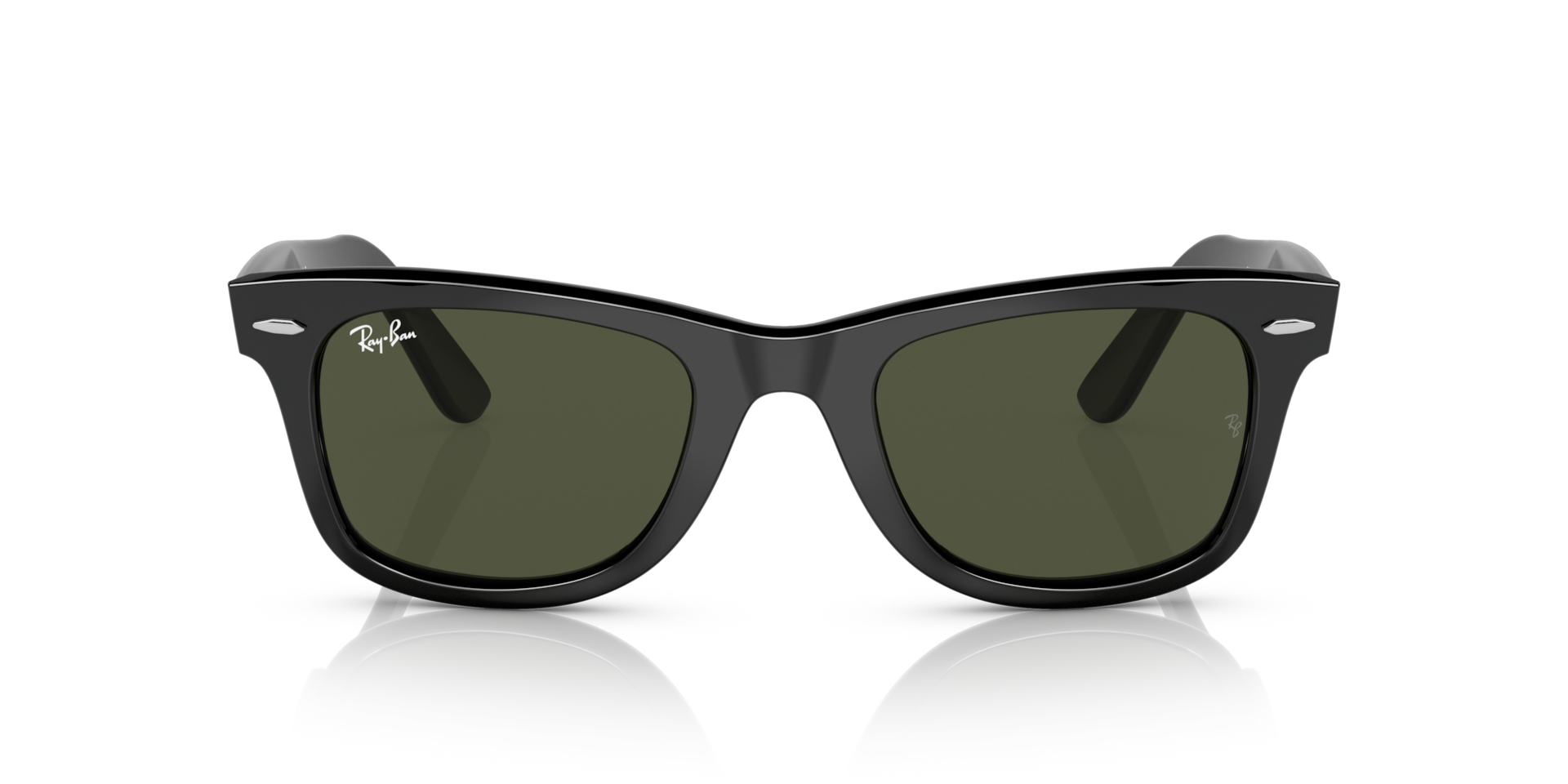 RAY-BAN Unisex Sunglasses Original Wayfarer Bio-Based  -  Frame color: Black, Lens color: Green