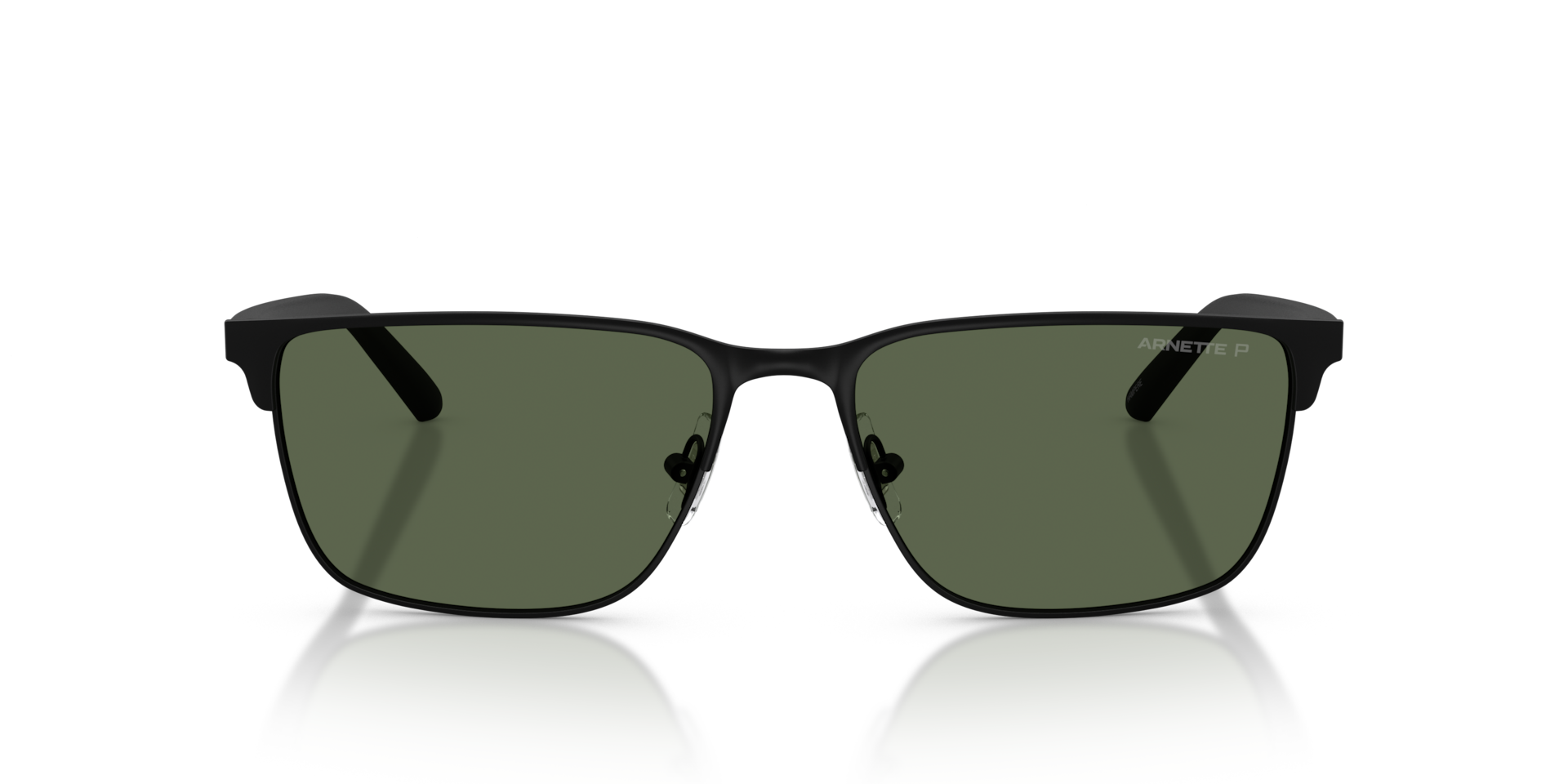 ARNETTE Man Sunglasses Hampere  -  Frame color: Matte Black, Lens color: Dark Green Polarized