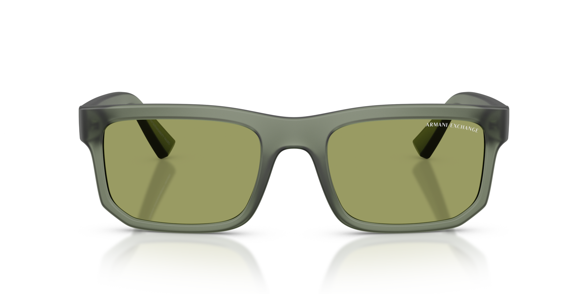 ARMANI EXCHANGE Man Sunglasses AX4165S - Frame color: Frosted Agave, Lens color: Green