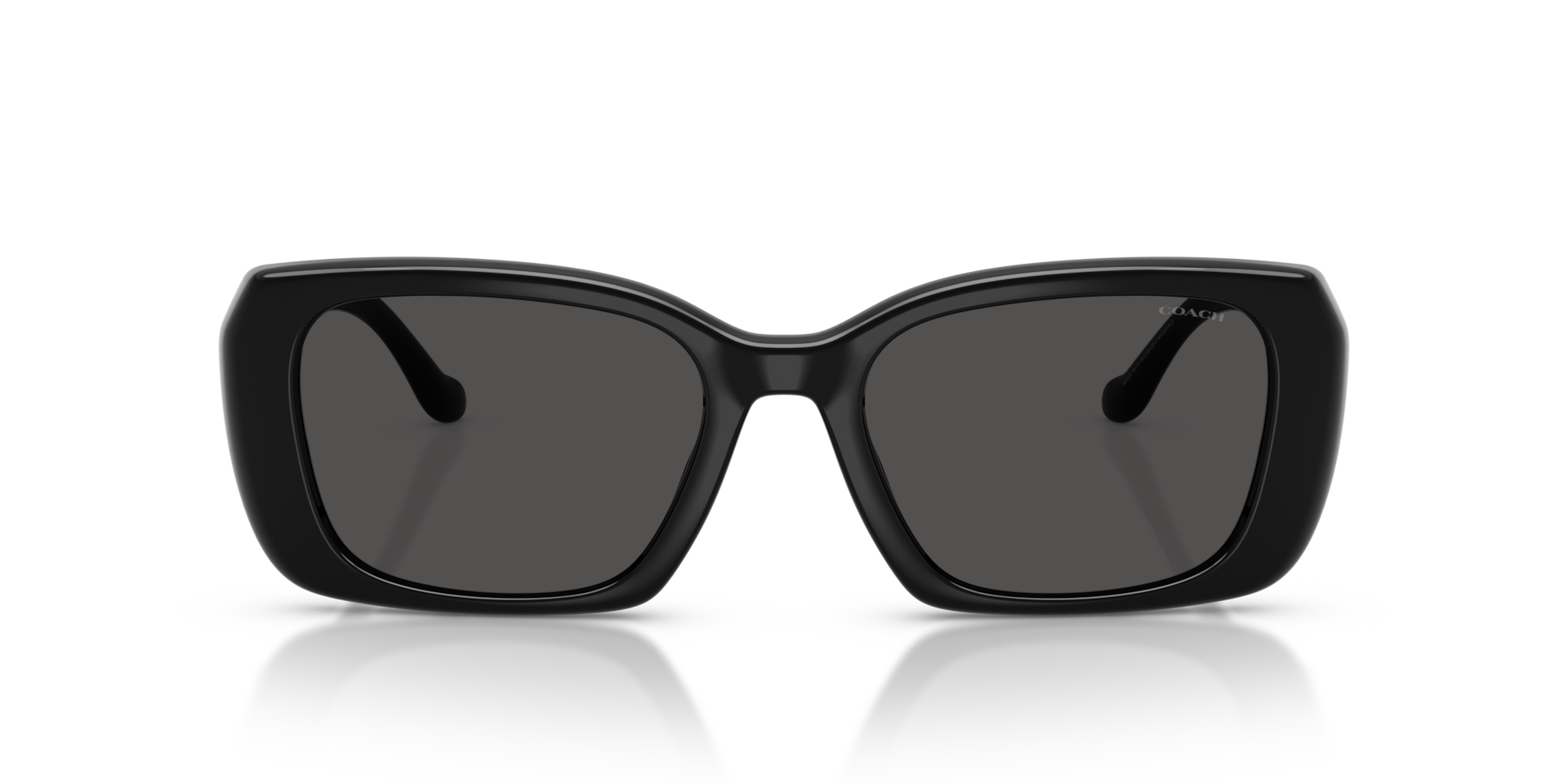 COACH Woman Sunglasses CBY82  -  Frame color: Black, Lens color: Grey Solid
