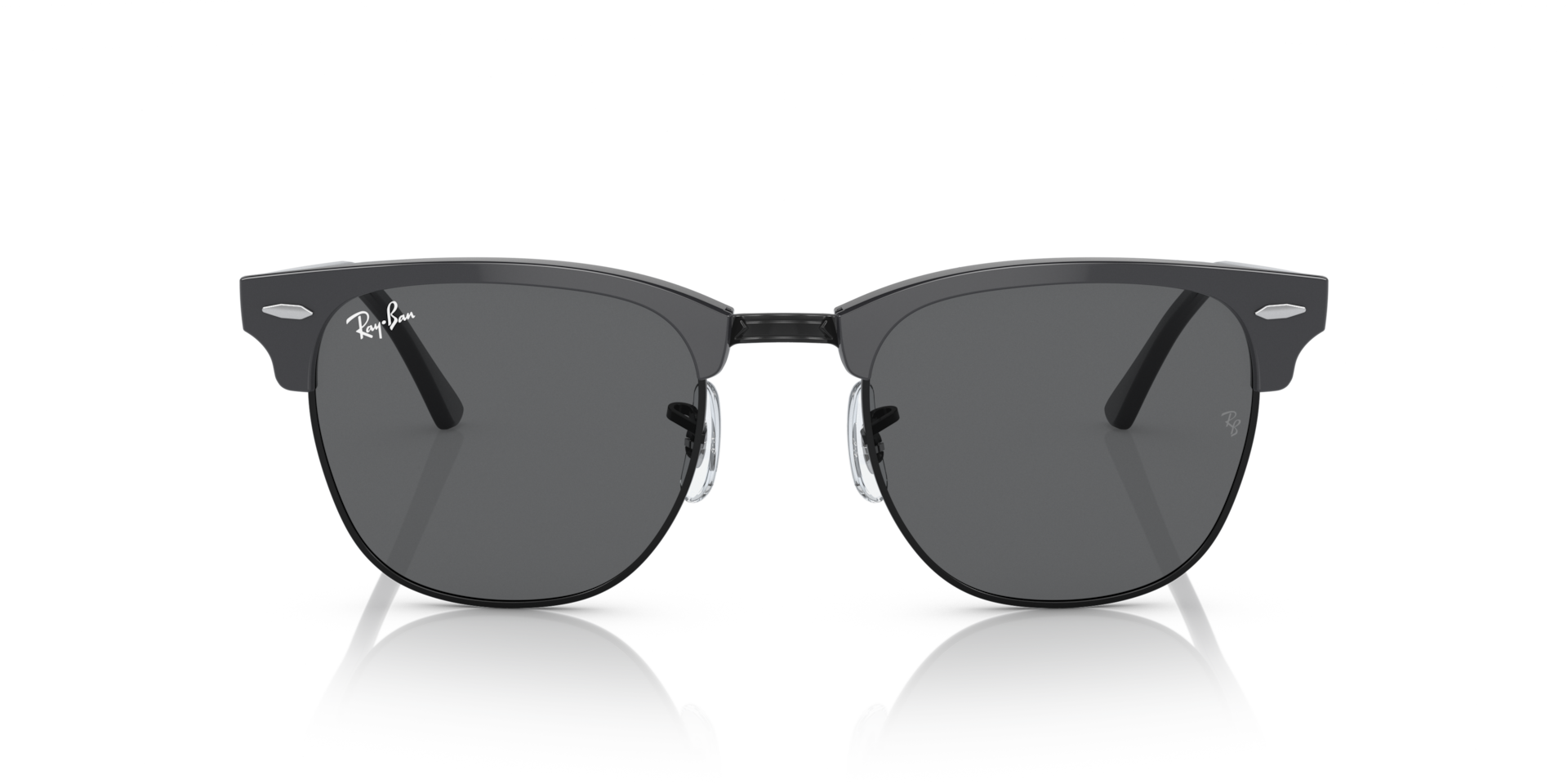 Ray-Ban RB3016 CLUBMASTER CLASSIC Grey On Black, Size: L