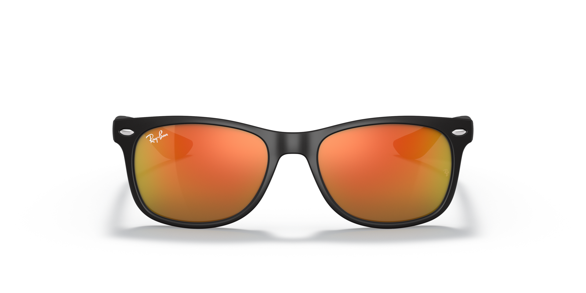 RAY-BAN Unisex Sunglasses New Wayfarer Kids  -  Frame color: Black, Lens color: Orange