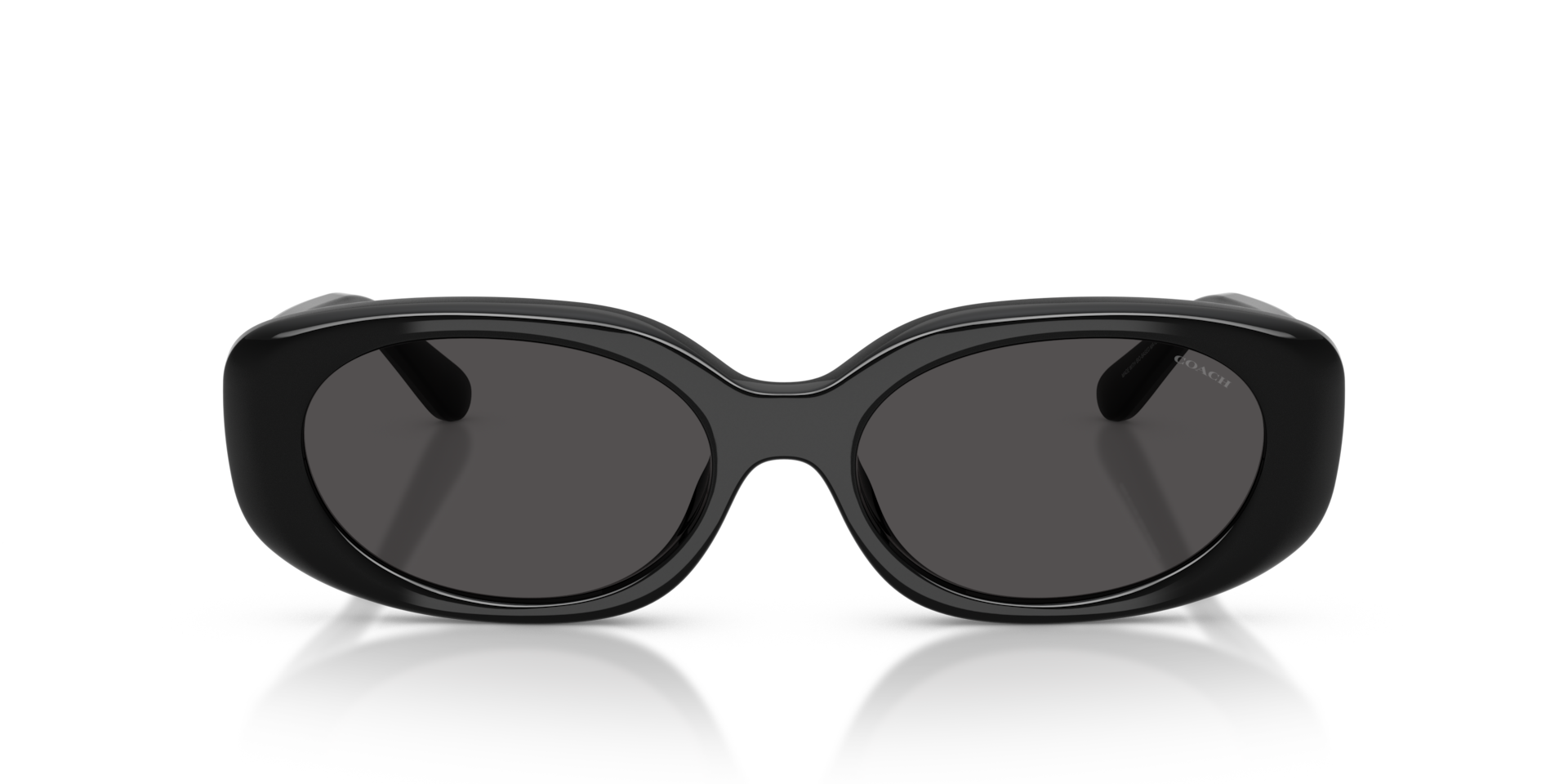 COACH Woman Sunglasses CBY84  -  Frame color: Black, Lens color: Grey Solid