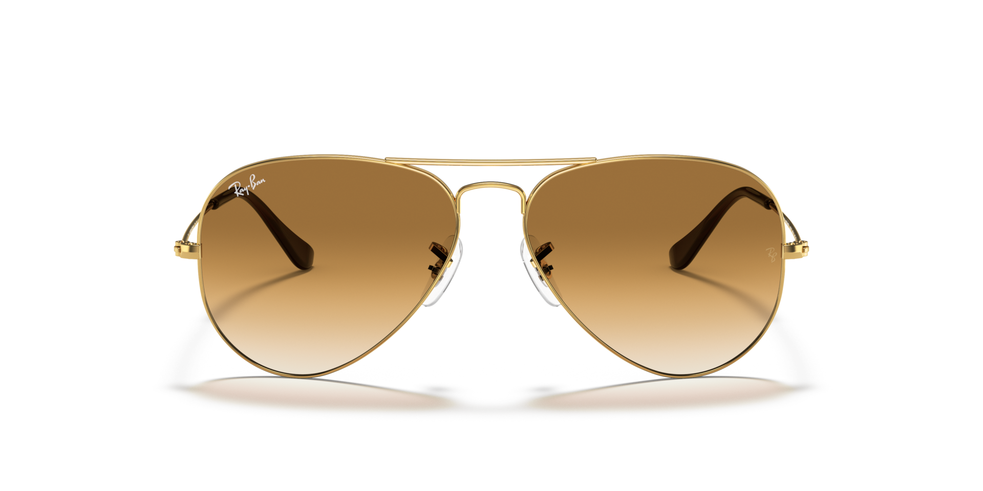 RAY-BAN Unisex Sunglasses Aviator Gradient - Frame color: Arista Gold, Lens color: Solid Color