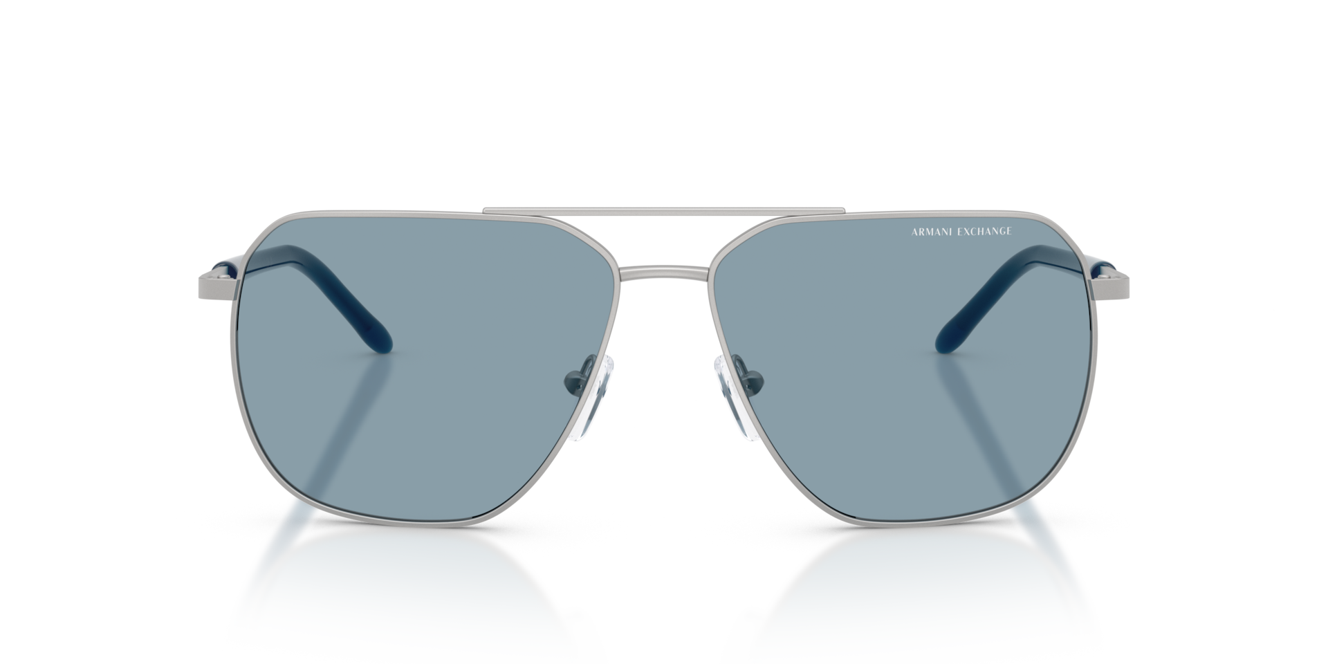 ARMANI EXCHANGE Man Sunglasses AX2057S - Frame color: Matte Silver, Lens color: Light Blue