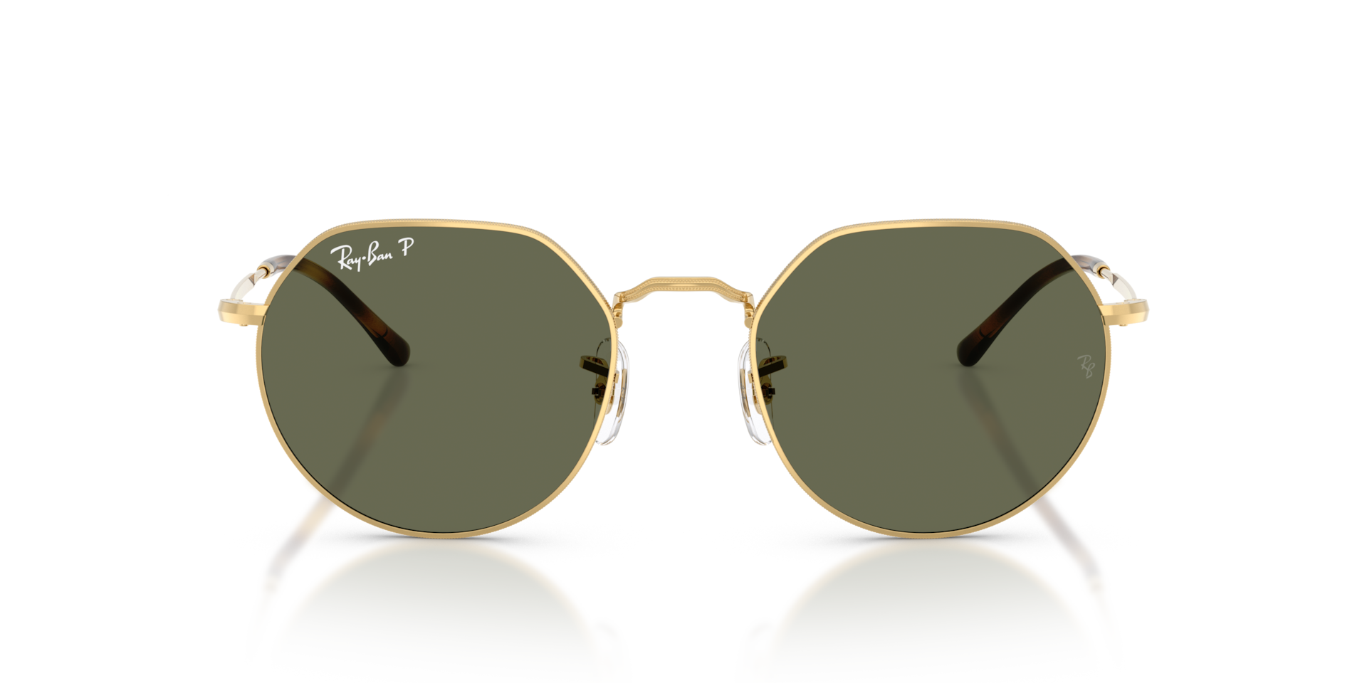 Ray-Ban Jack Sunglasses Arista Frame Green Lenses Polarized 53-20