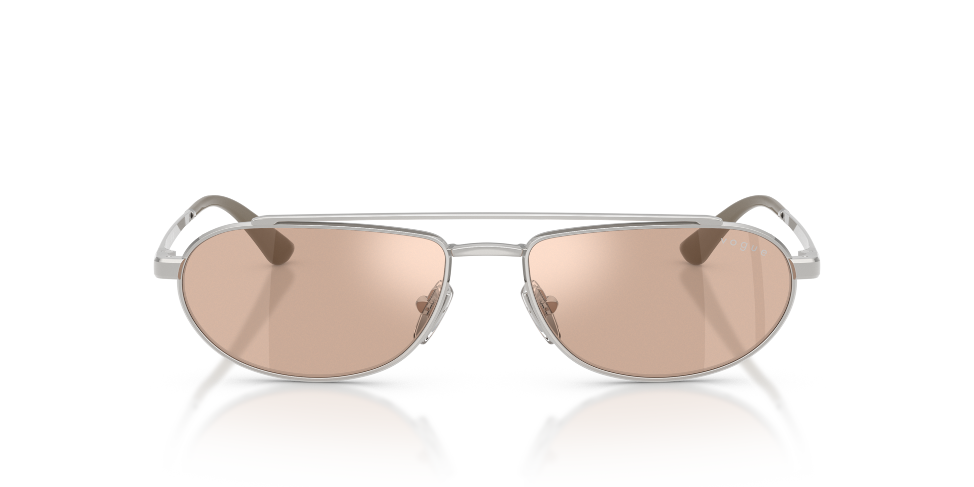 VOGUE EYEWEAR Woman Sunglasses VO4371S - Frame color: Silver, Lens color: Light Pink Mirror Silver
