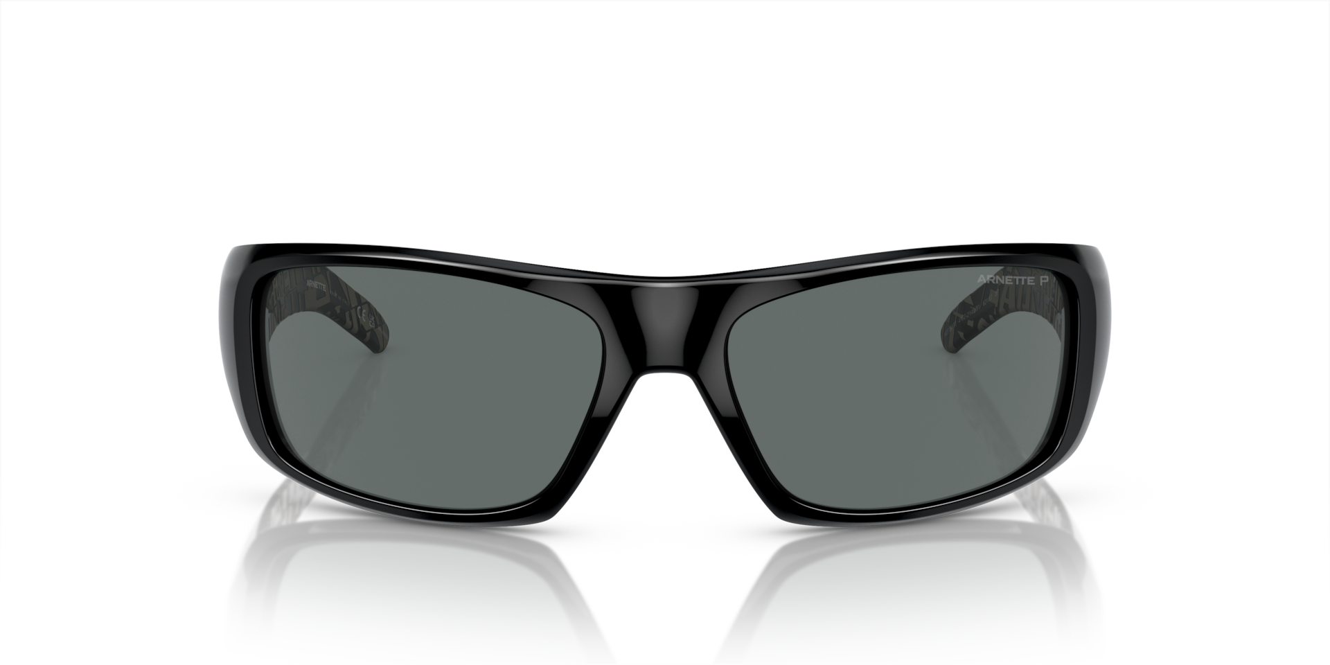 ARNETTE Man Sunglasses Hot Shot  -  Frame color: Shiny Black, Lens color: Polarized Dark Grey