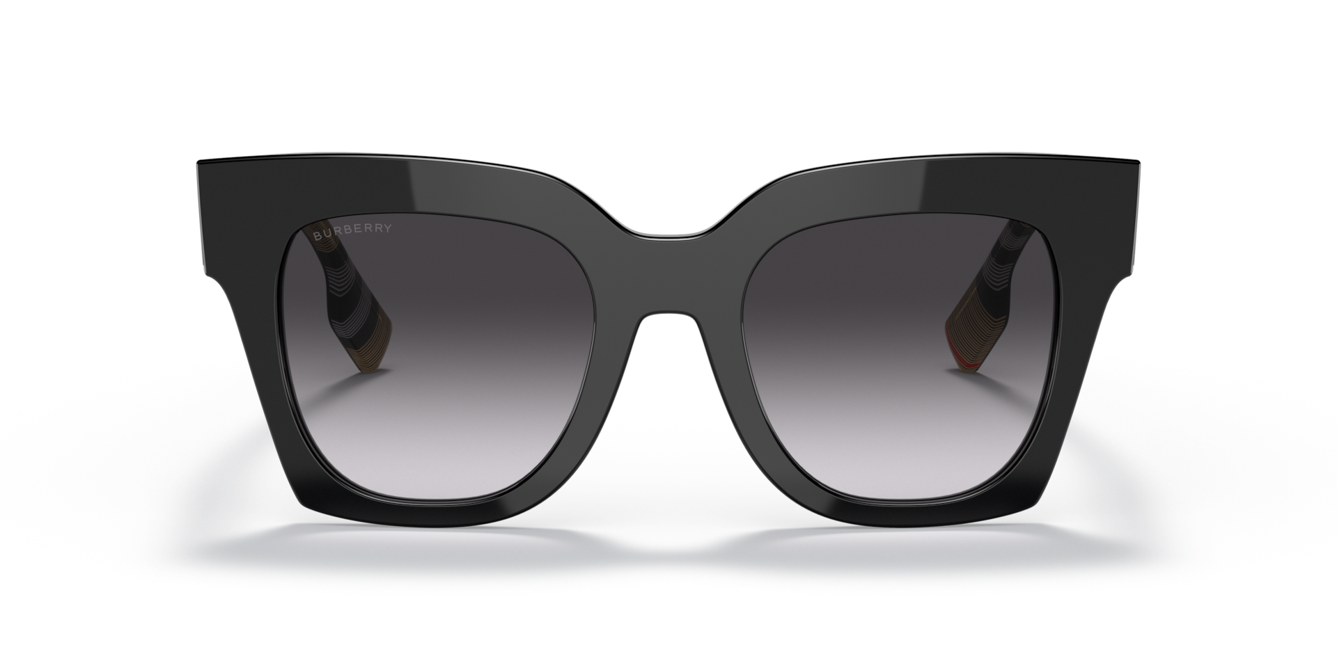 BURBERRY Woman Sunglasses Kitty  -  Frame color: Black, Lens color: Grey Gradient