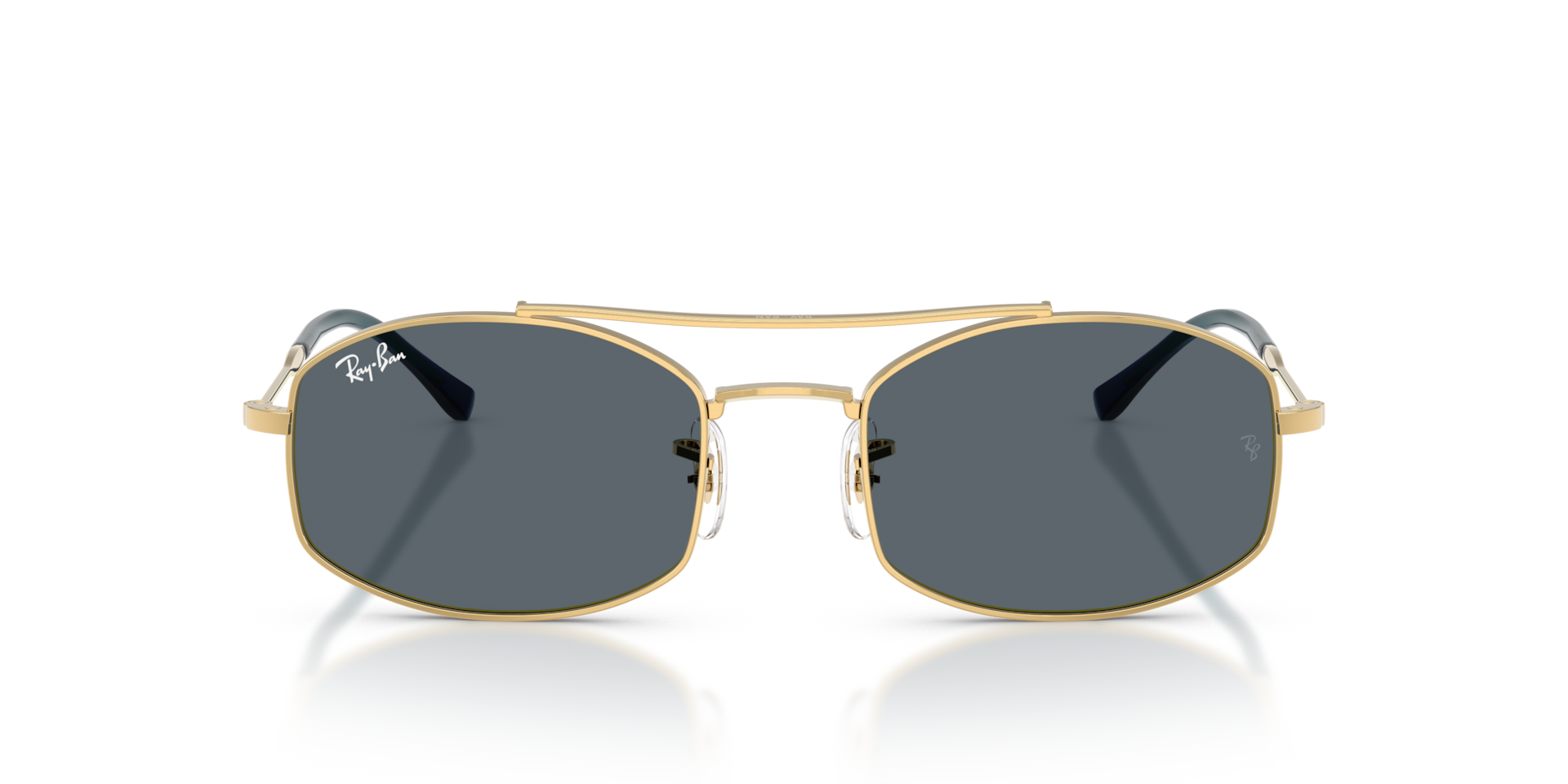 Ray-Ban Rb3719 Sunglasses Arista Gold Frame Blue Lenses 54-20