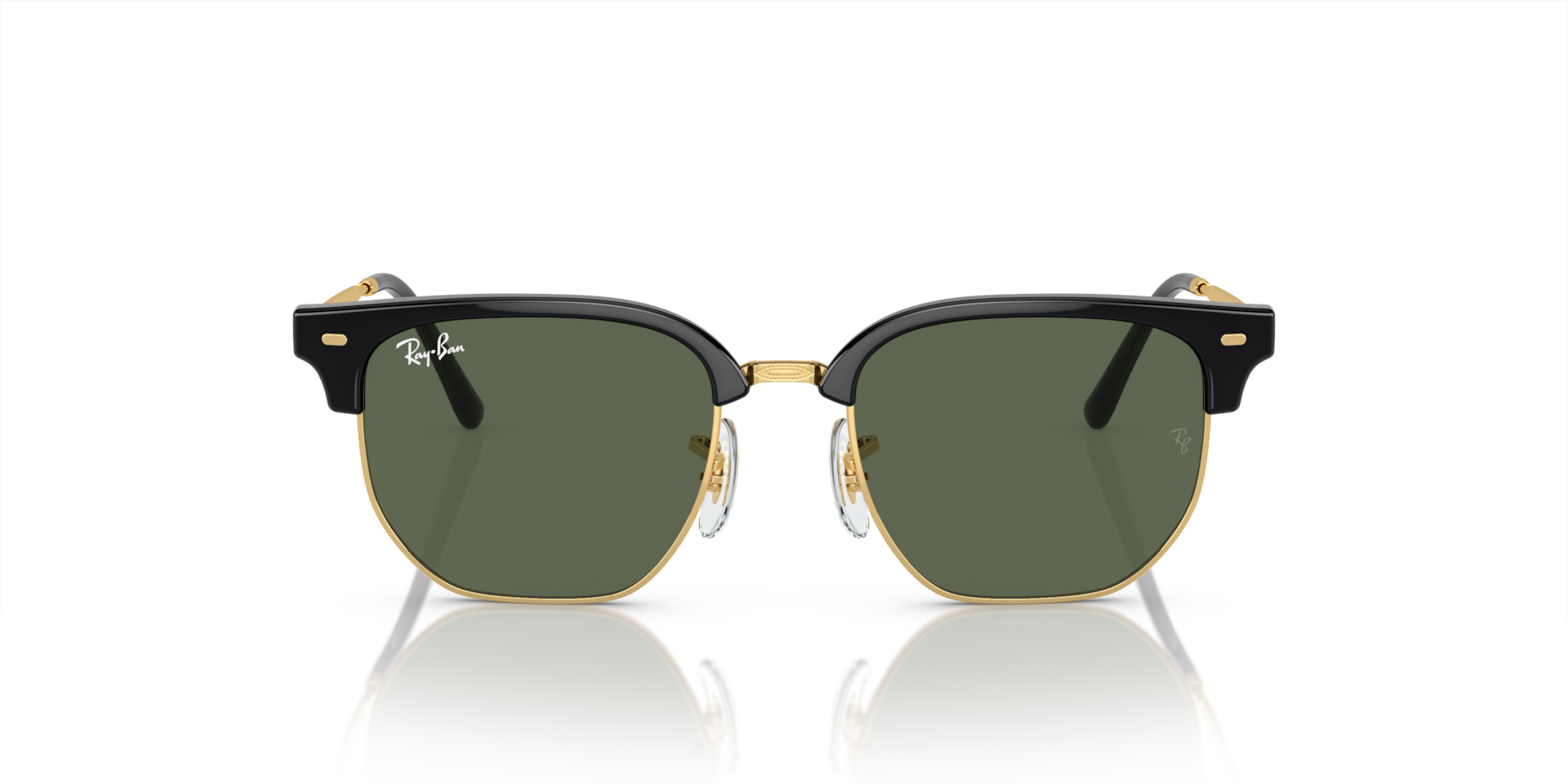 Ray-Ban RB9116S NEW CLUBMASTER KIDS Black On Gold, Size: XL