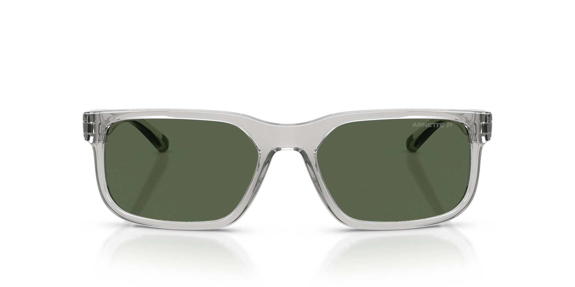 ARNETTE Man Sunglasses AN4372  -  Frame color: Transparent Light Grey, Lens color: Dark Green Polarized