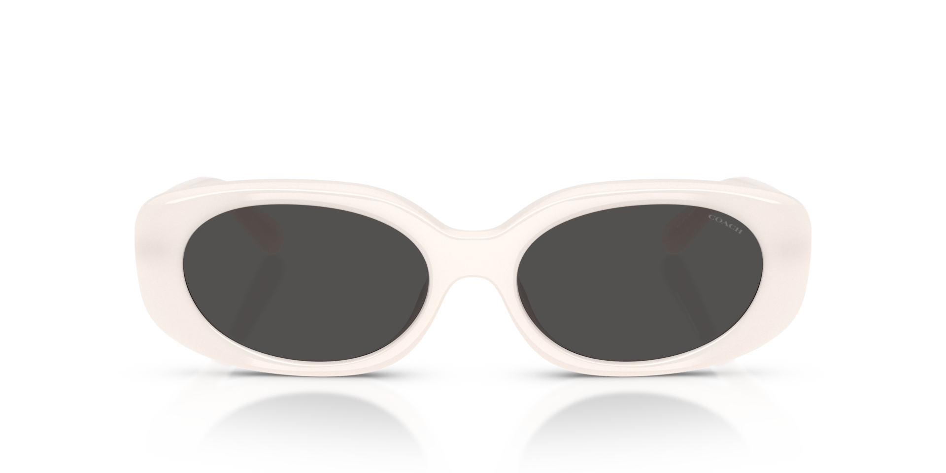 COACH Woman Sunglasses CBY84  -  Frame color: Milky Cloud, Lens color: Grey Solid