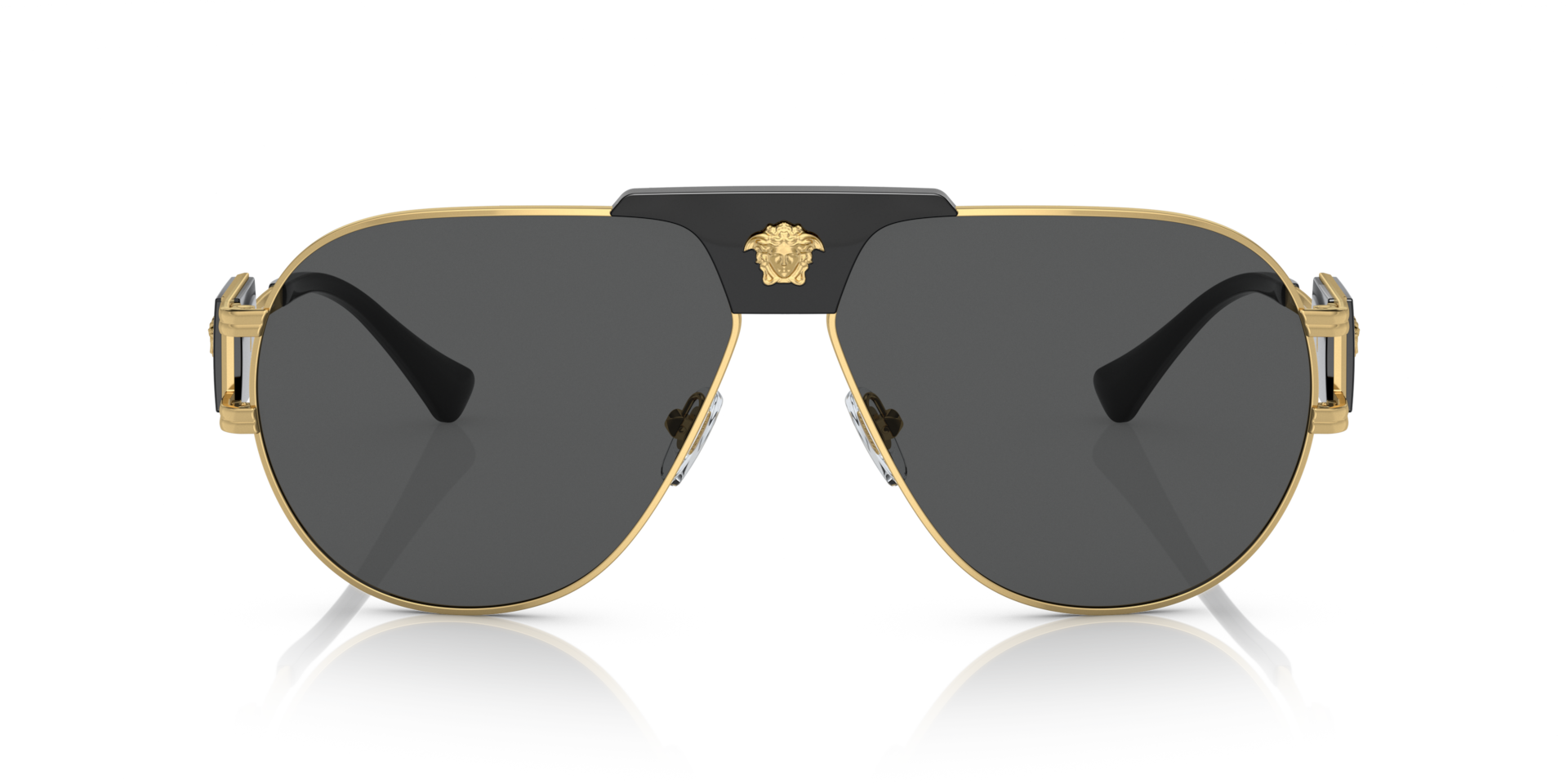 VERSACE Man Sunglasses VE2252 - Frame color: Gold, Lens color: Dark Grey