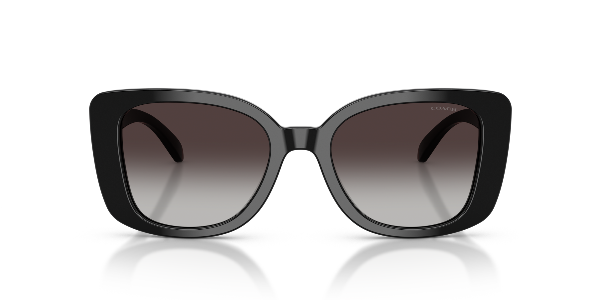 COACH Woman Sunglasses CDP48 - Frame color: Black, Lens color: Grey Gradient
