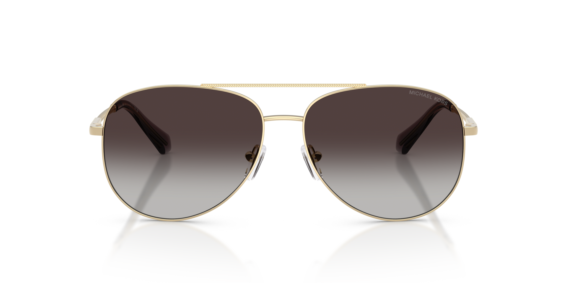 MICHAEL KORS Woman Sunglasses Perledo - Frame color: Light Gold, Lens color: Grey Gradient