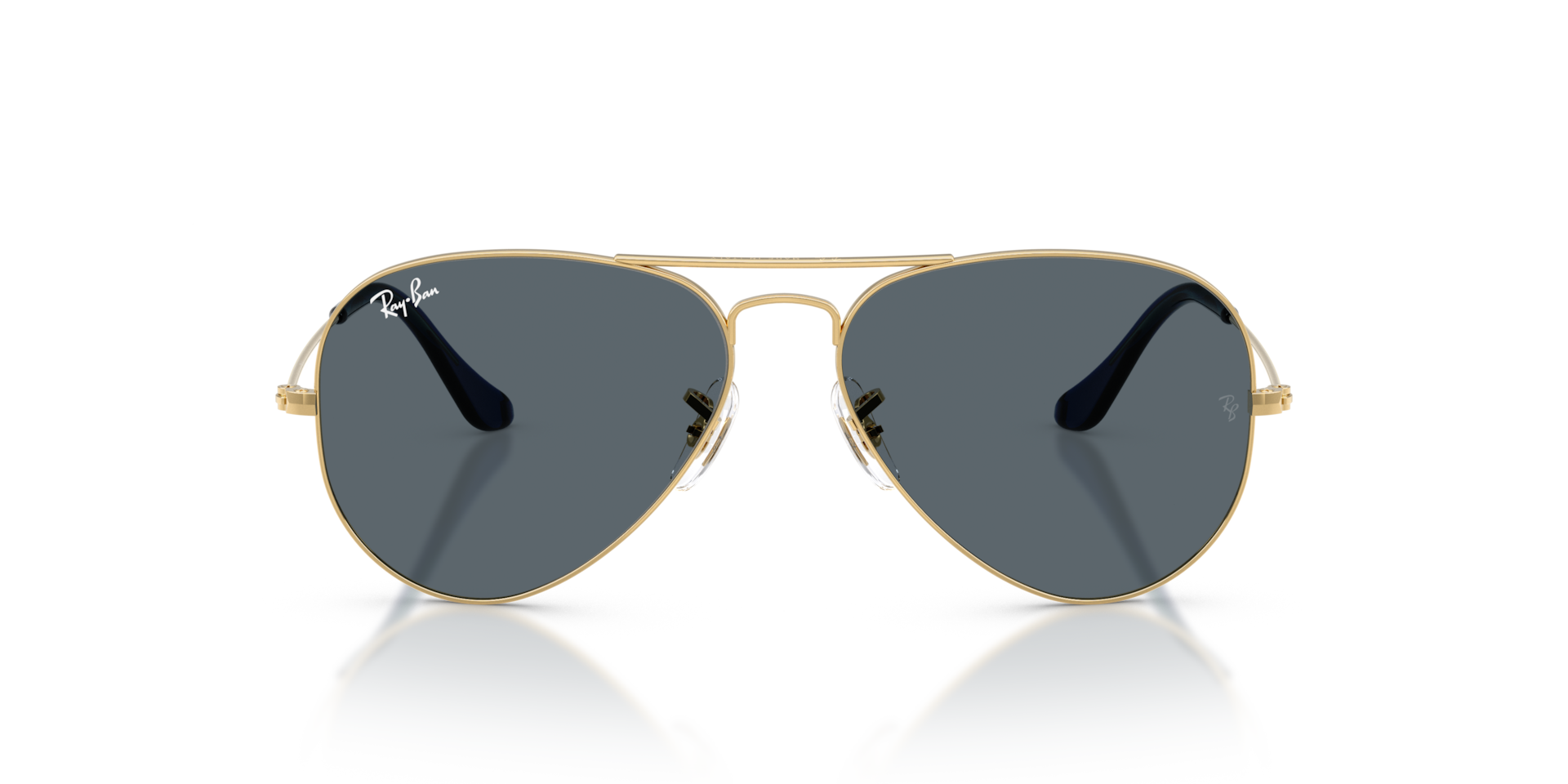 RAY-BAN Unisex Sunglasses Aviator Large Metal  -  Frame color: Arista Gold, Lens color: Blue