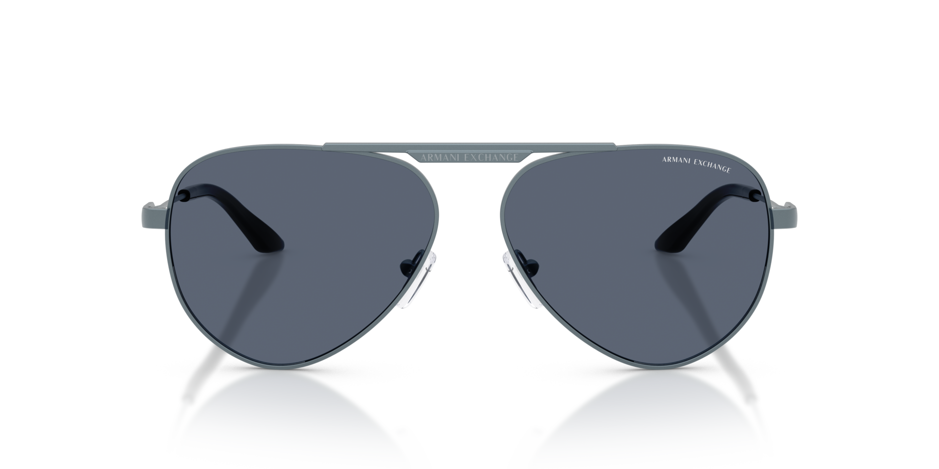 ARMANI EXCHANGE Unisex Sunglasses AX2060S - Frame color: Metalised Matt Blue, Lens color: Dark Grey