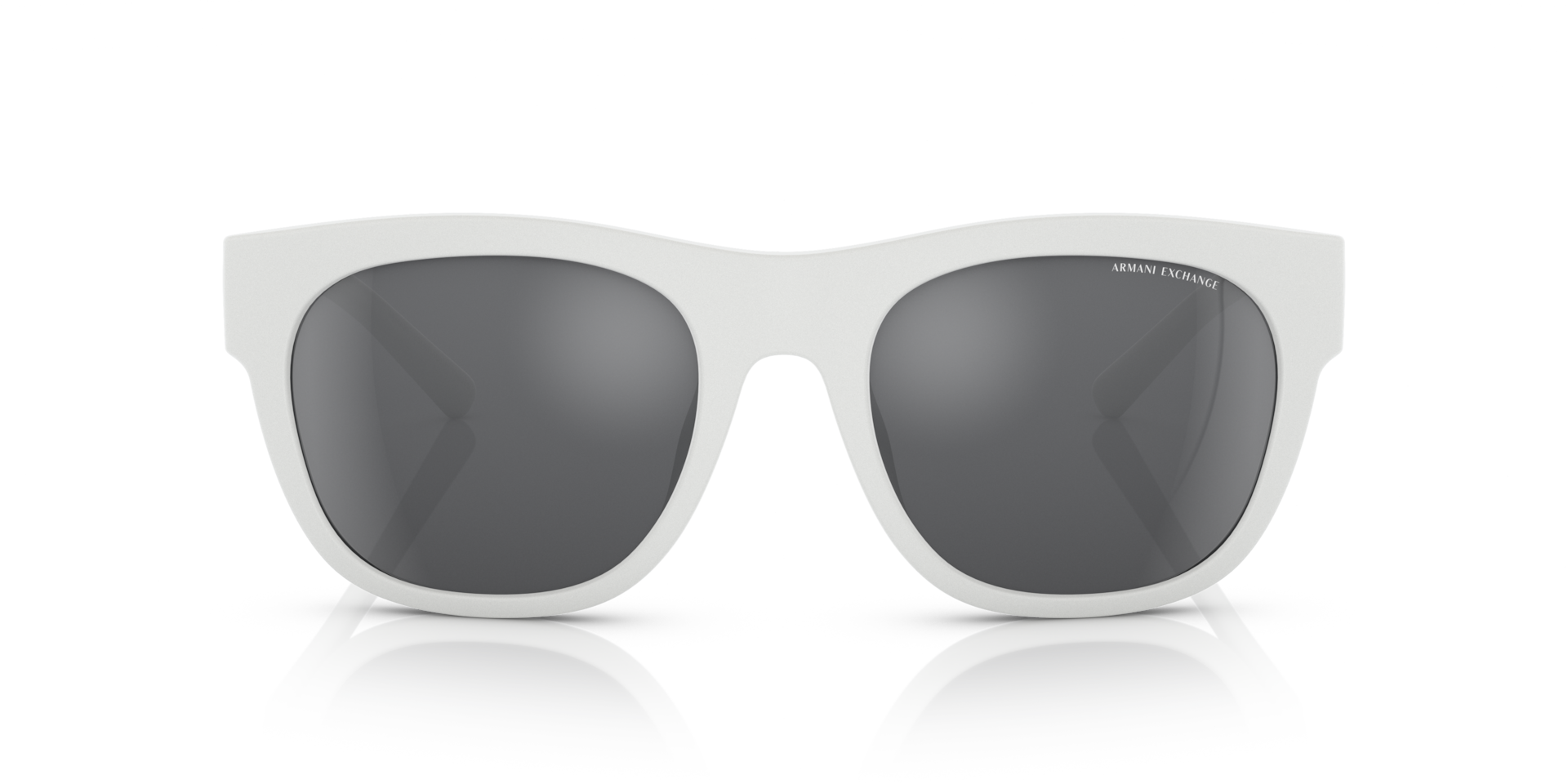 ARMANI EXCHANGE Man Sunglasses AX4128SU  -  Frame color: Matte White, Lens color: Grey Mirror Silver