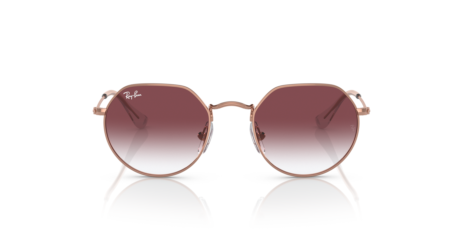 RAY-BAN Unisex Sunglasses Jack Kids  -  Frame color: Rose Gold, Lens color: Gradient Dark Violet