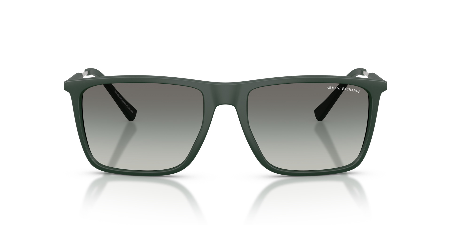 ARMANI EXCHANGE Man Sunglasses AX4160S - Frame color: Matte Dark Green, Lens color: Gradient Grey