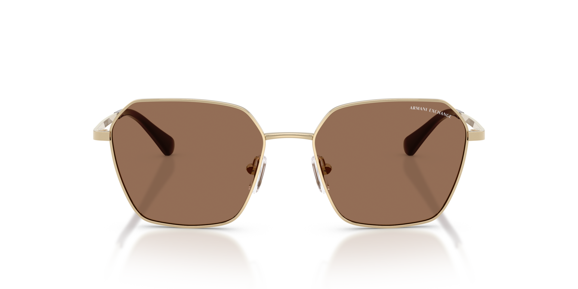 ARMANI EXCHANGE Woman Sunglasses AX2062S  -  Frame color: Shiny Pale Gold, Lens color: Dark Brown