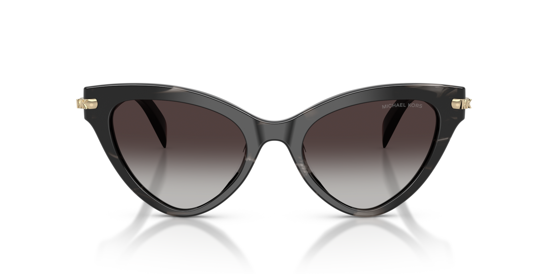 MICHAEL KORS Woman Sunglasses Roanoke  -  Frame color: Black Horn, Lens color: Light Grey Gradient