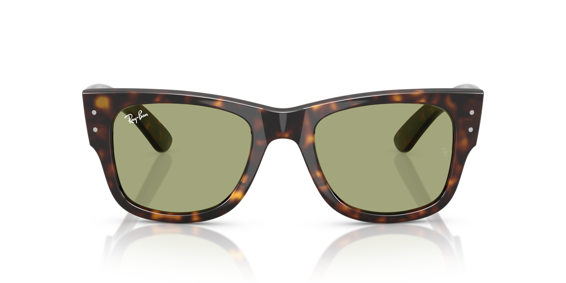 RAY-BAN Unisex Sunglasses Mega Wayfarer Summer Capsule - Frame color: Havana, Lens color: Bottle Green