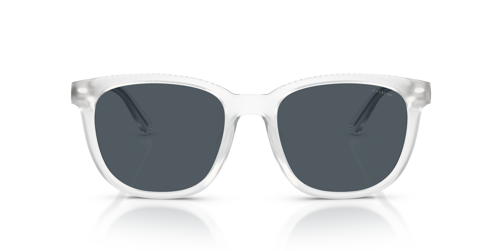 COACH Man Sunglasses CCA00 - Frame color: Transparent Clear, Lens color: Blue Grey Solid