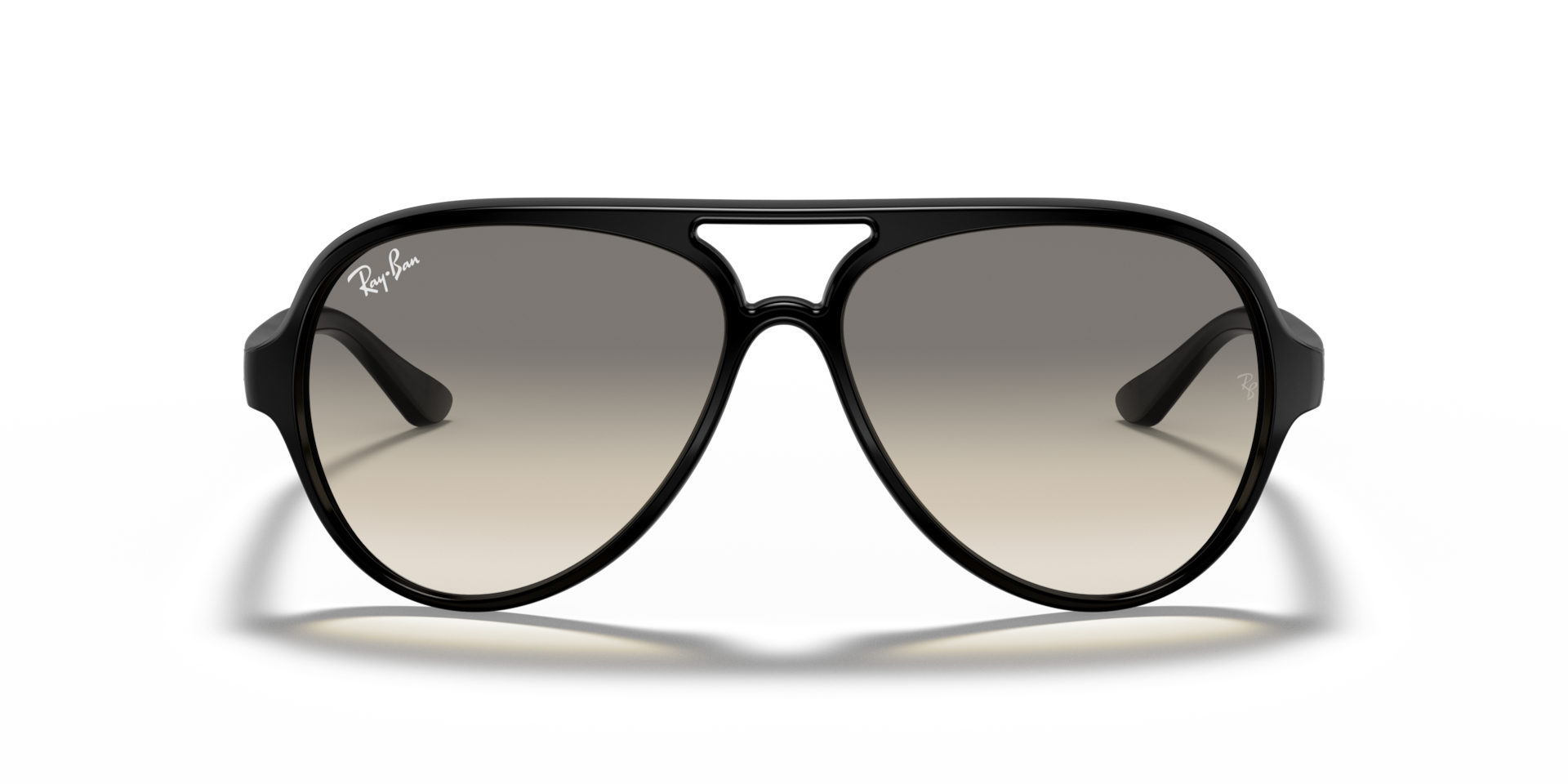 RAY-BAN Man Sunglasses Cats 5000 Classic - Frame color: Black, Lens color: Light Grey Gradient