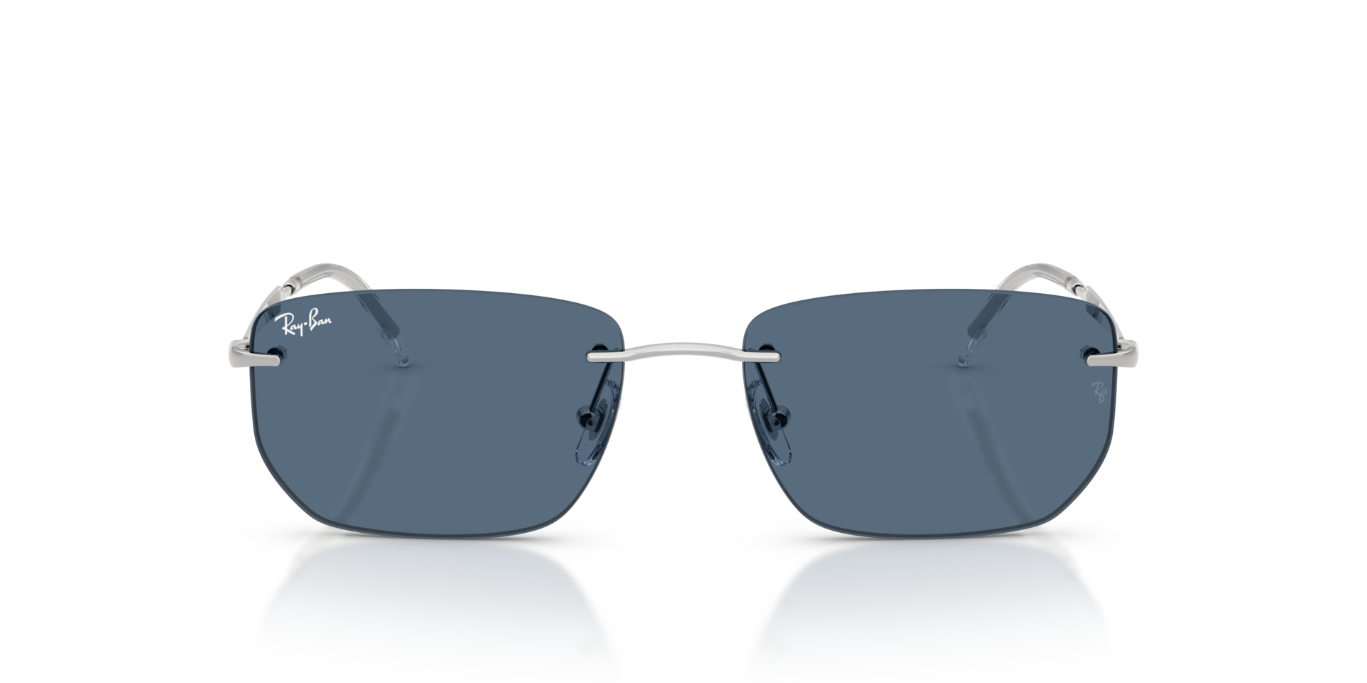 RAY-BAN Unisex Sunglasses RB3768  -  Frame color: Silver, Lens color: Dark Blue