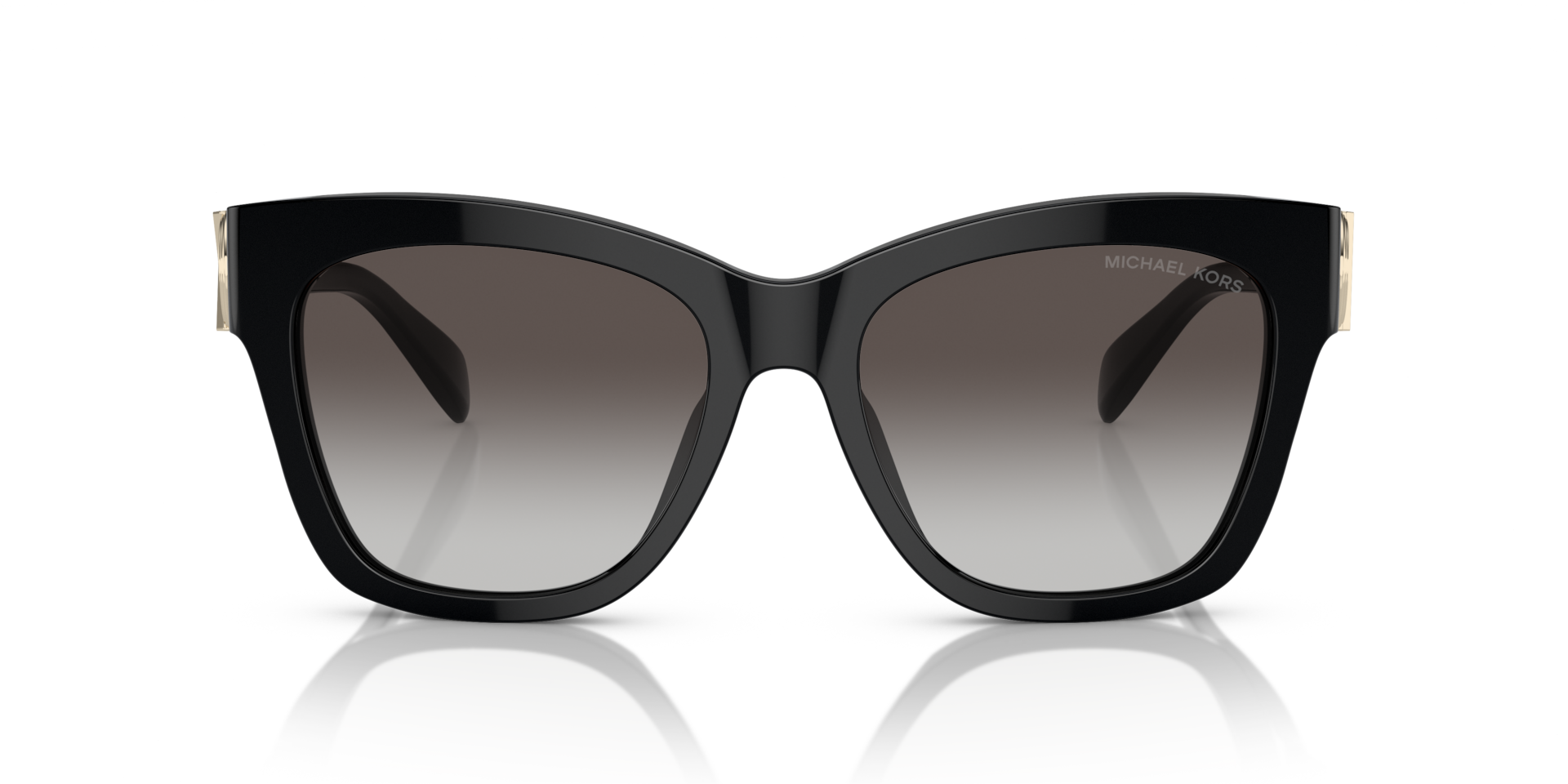 MICHAEL KORS Woman Sunglasses Empire Square - Frame color: Black, Lens color: Dark Grey Gradient