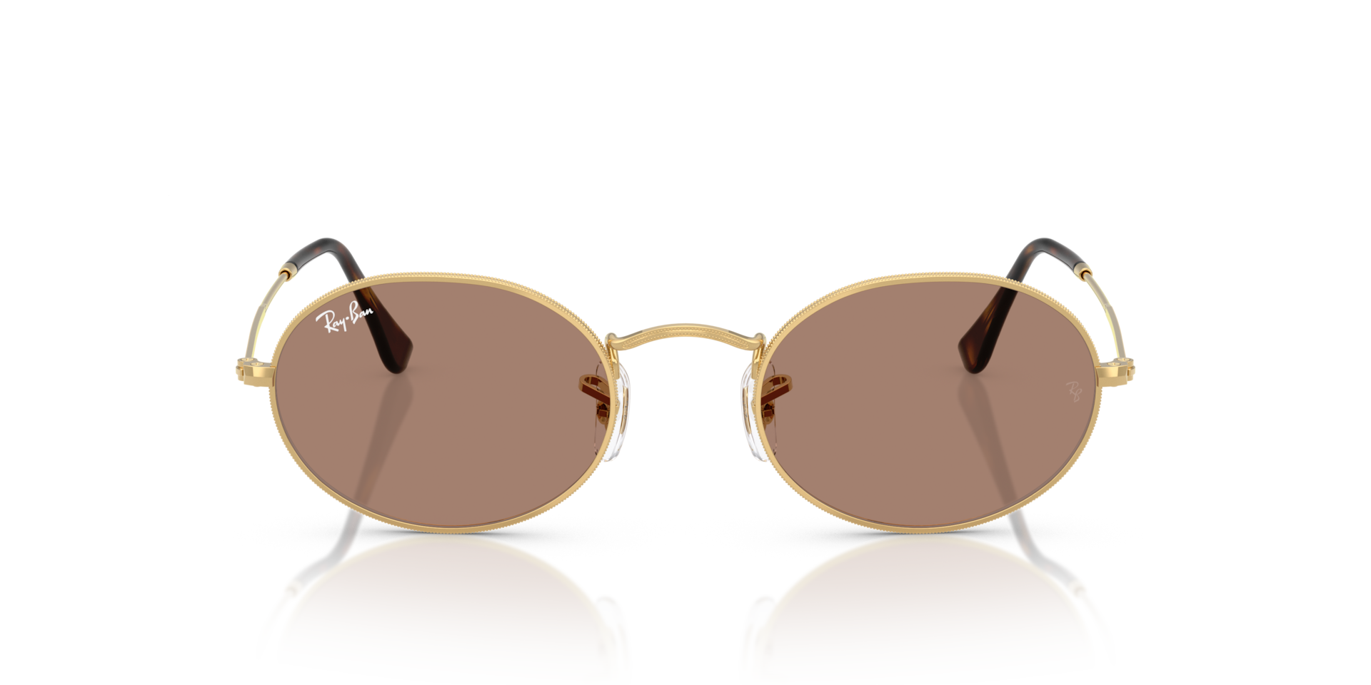 RAY-BAN Unisex Sunglasses Oval Metal Summer Capsule - Frame color: Arista Gold, Lens color: Light Violet