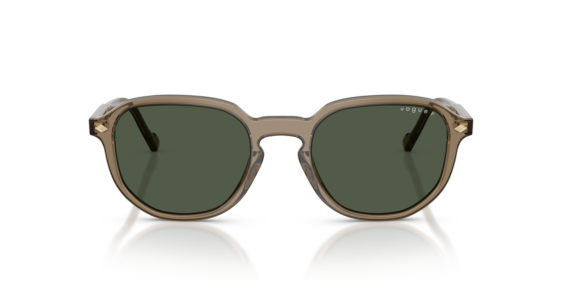 VOGUE EYEWEAR Man Sunglasses VO5707S  -  Frame color: Transparent Brown Heart, Lens color: Dark Green Polarized